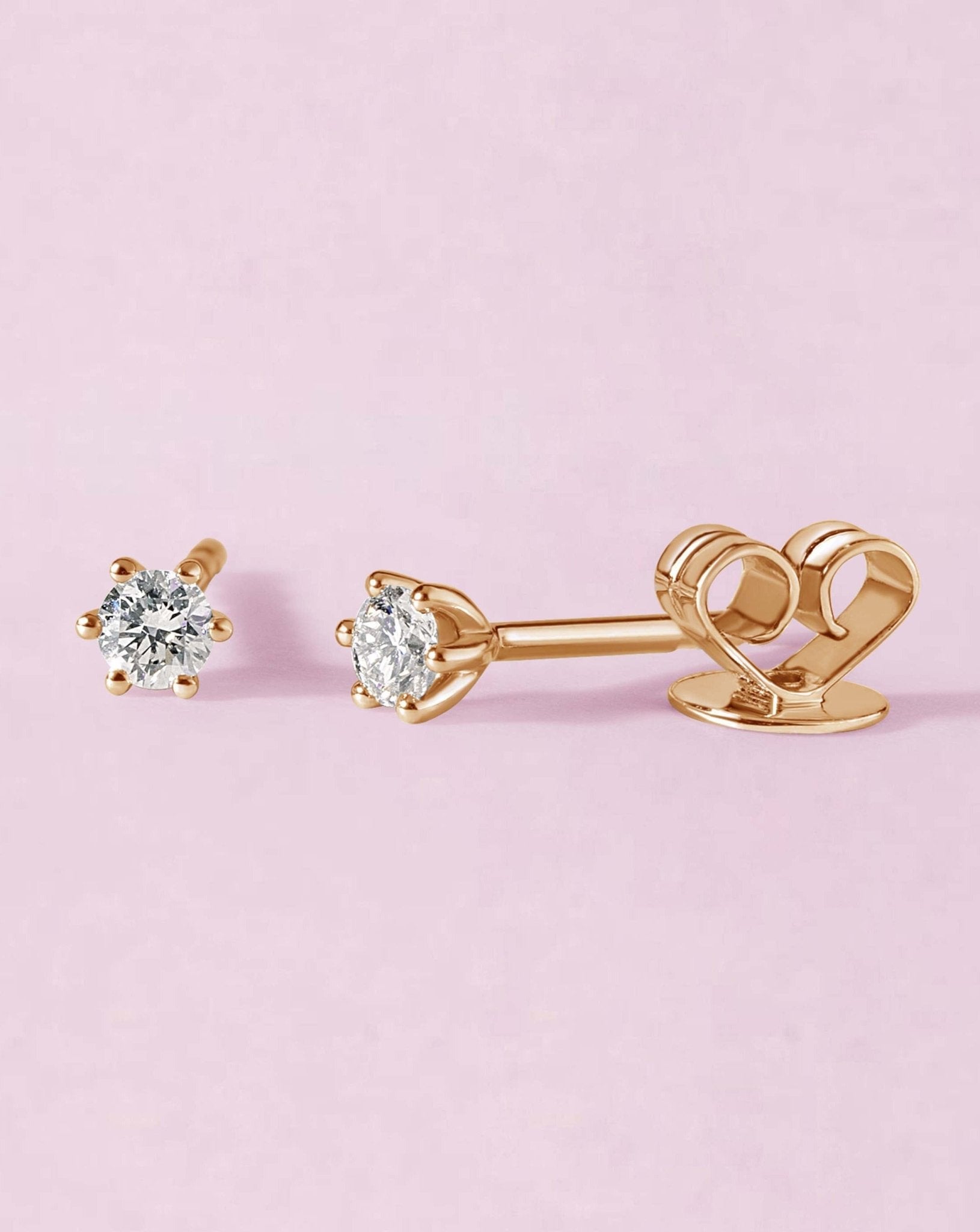 Single Diamond Studs - Sparkle Society