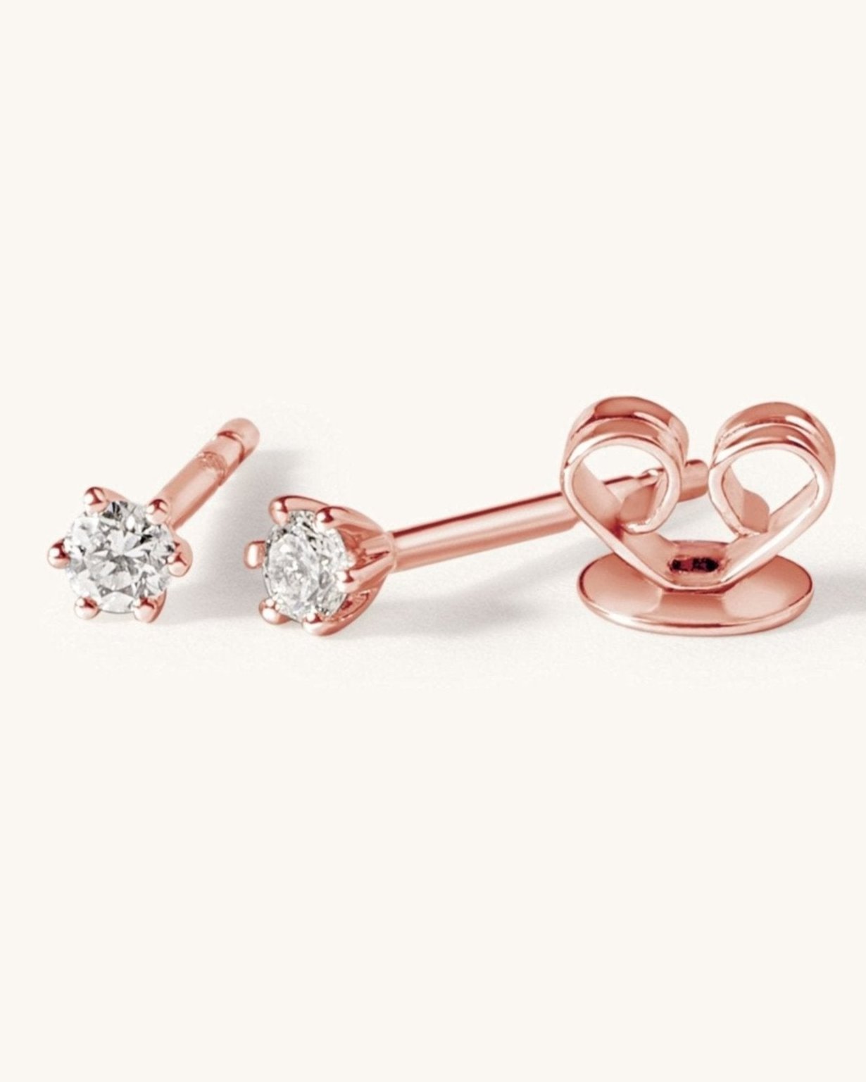 Single Diamond Studs - Sparkle Society