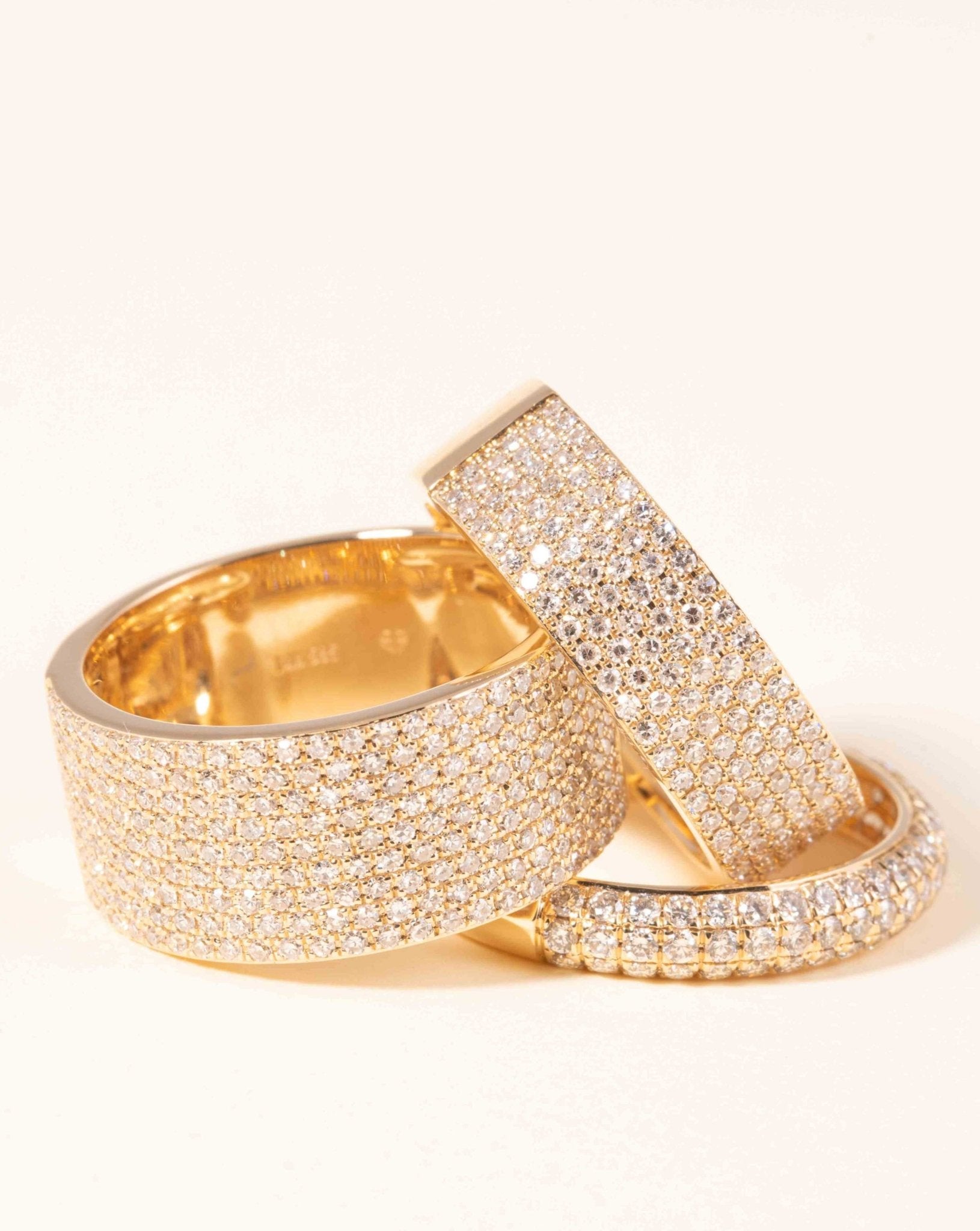 Slim Diamond Cigar Band Ring - Sparkle Society