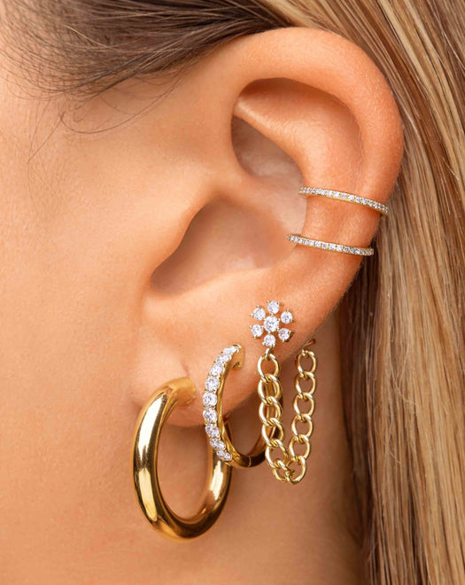 Slim Diamond Ear Cuff - Sparkle Society