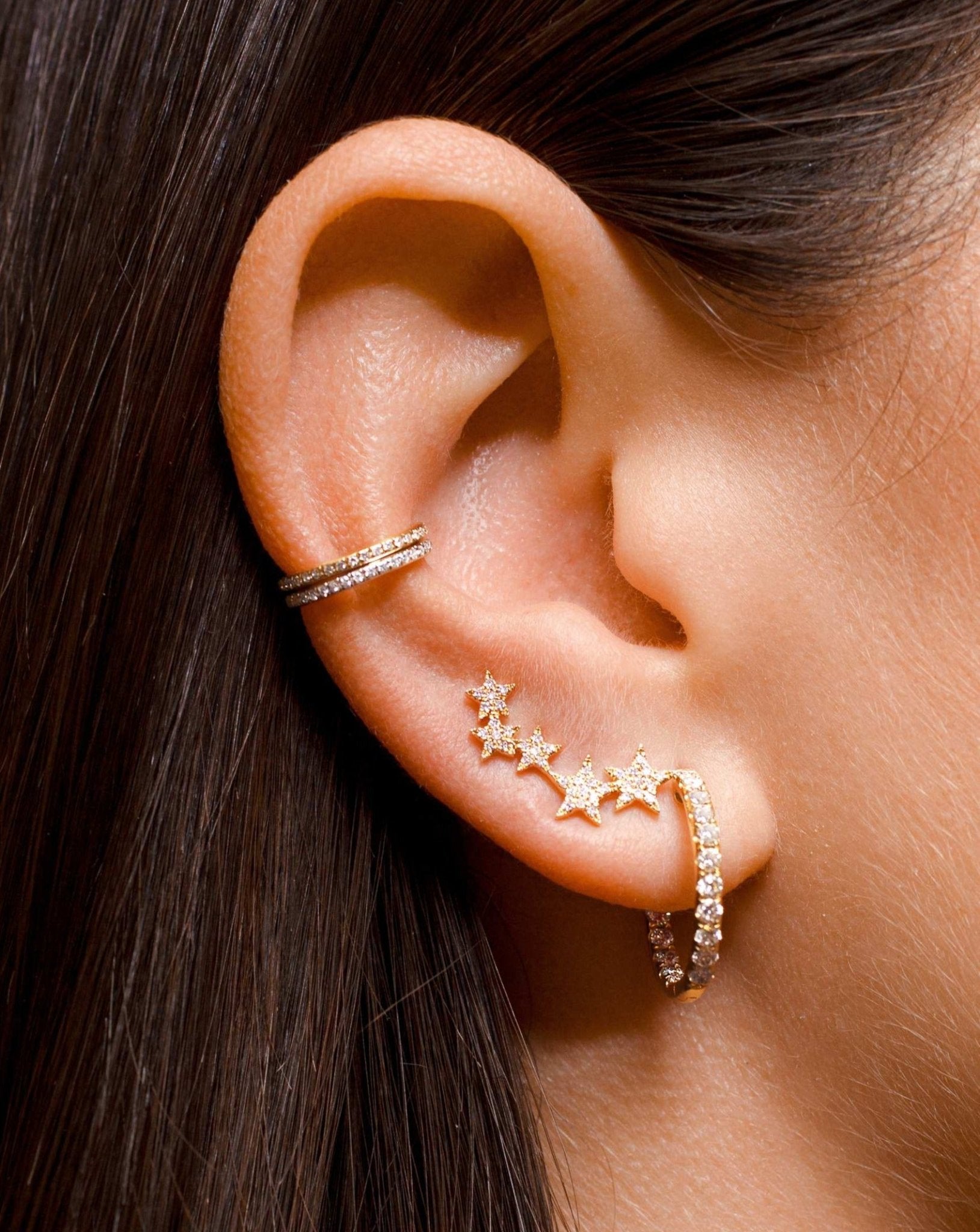 Slim Diamond Ear Cuff - Sparkle Society