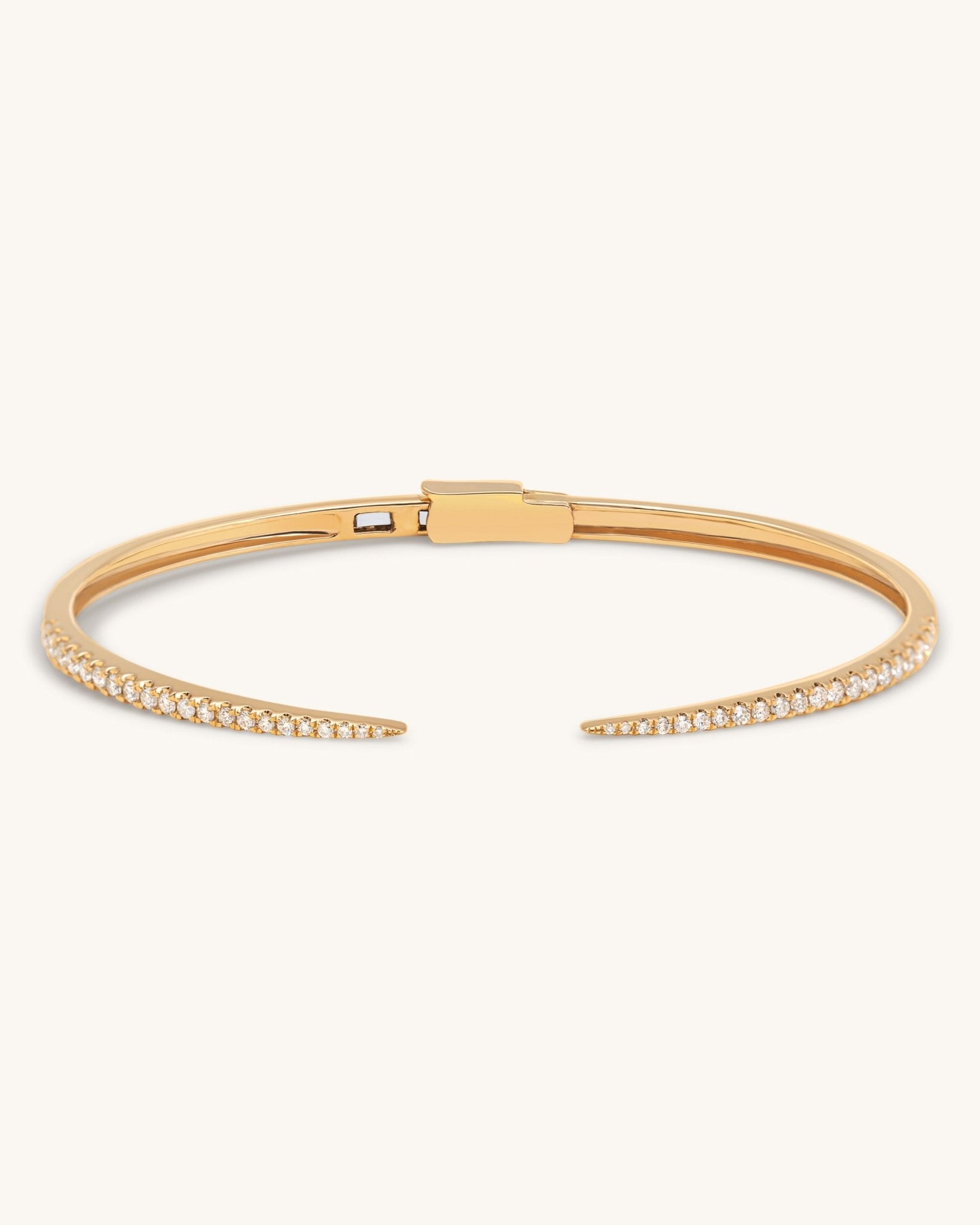 Slim Diamond Pave Claw Bangle - Sparkle Society