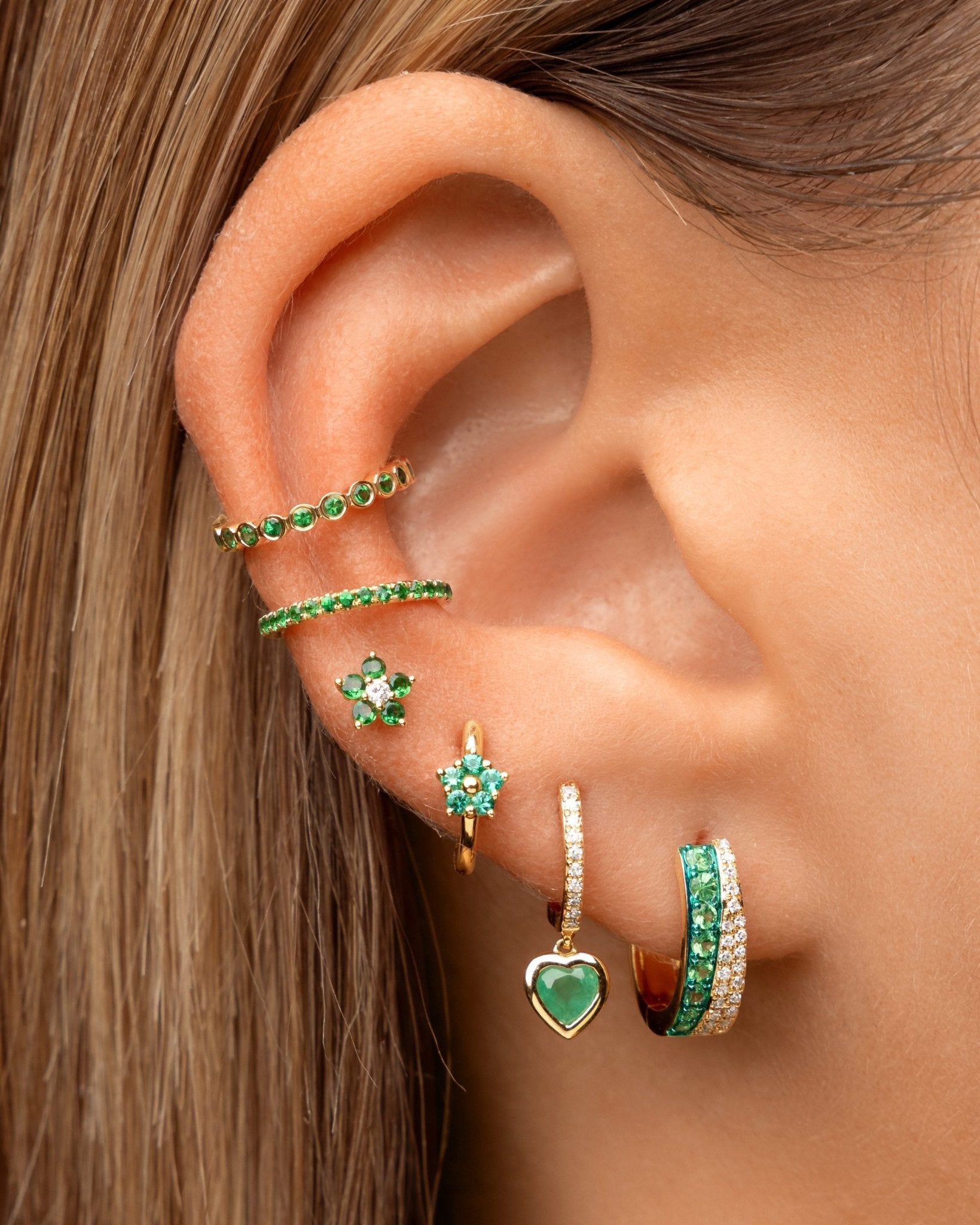 Slim Gemstone Ear Cuff - Sparkle Society