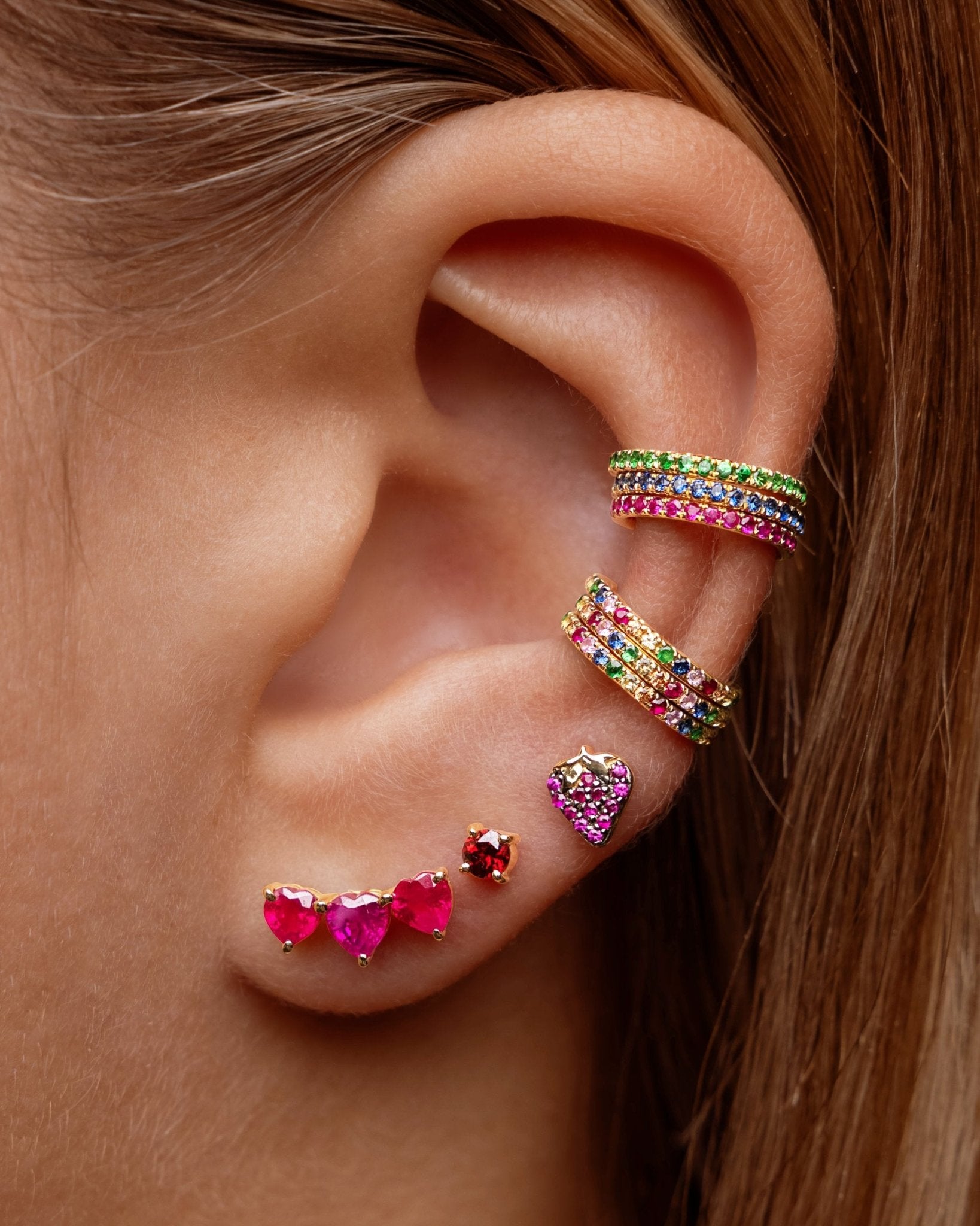 Slim Gemstone Ear Cuff - Sparkle Society