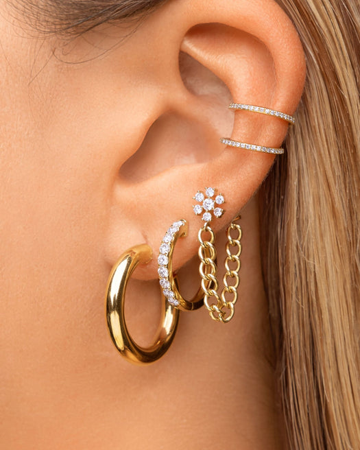 4mm Hollow Gold Tube Hoops - Sparkle Society