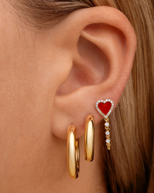 4mm Hollow Gold Tube Hoops- Sparkle Society