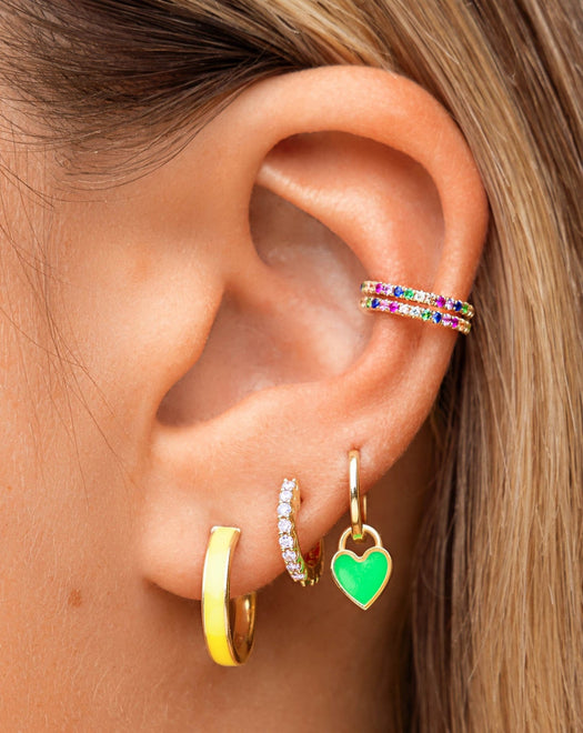 Slim Rainbow Ear Cuff - Sparkle Society