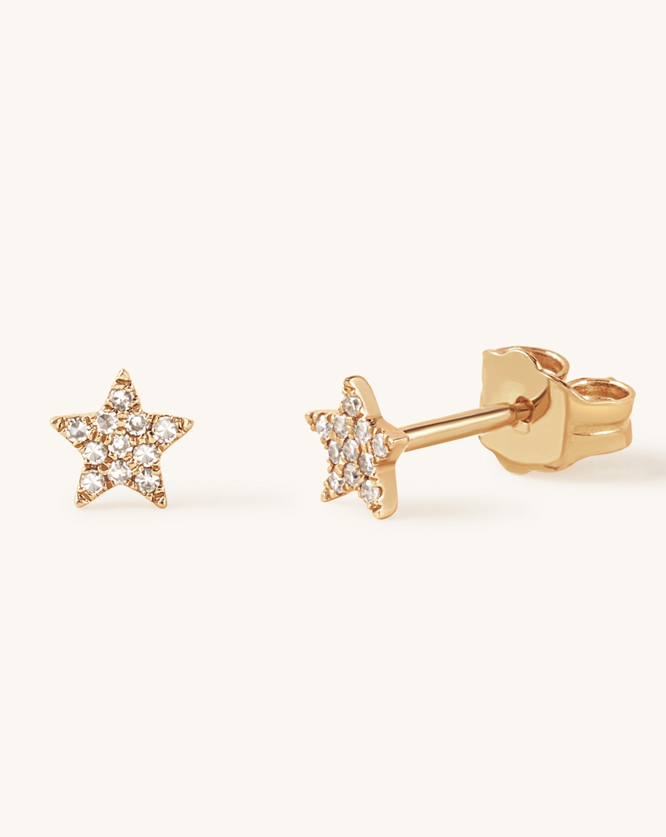 Small Diamond Star Stud Earrings - Sparkle Society