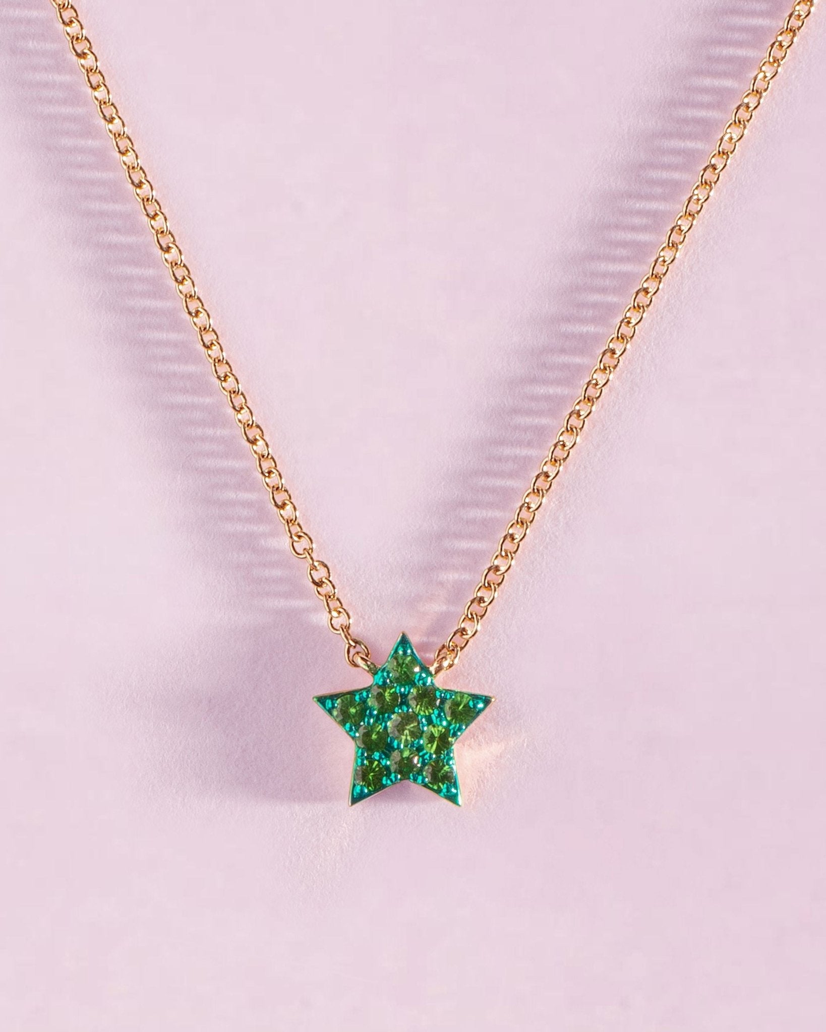 Small Gemstone Star Necklace - Sparkle Society