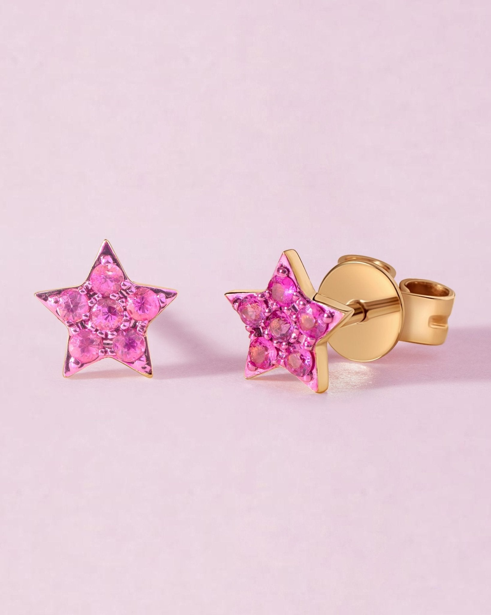 Small Gemstones Star Studs - Sparkle Society