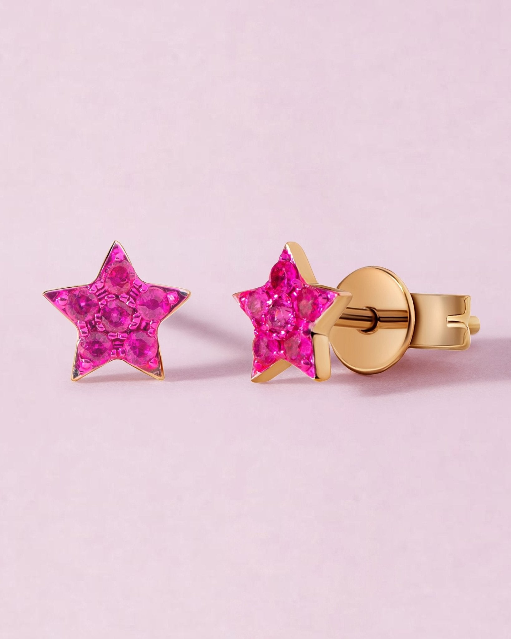 Small Gemstones Star Studs - Sparkle Society