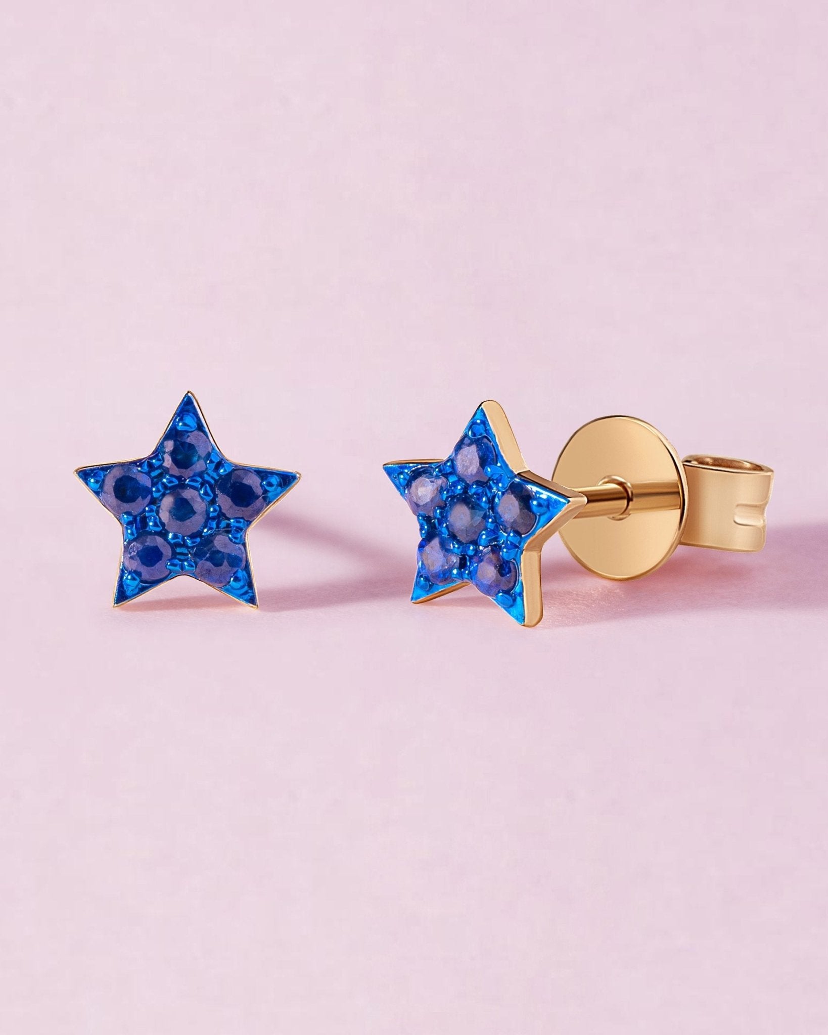 Small Gemstones Star Studs - Sparkle Society