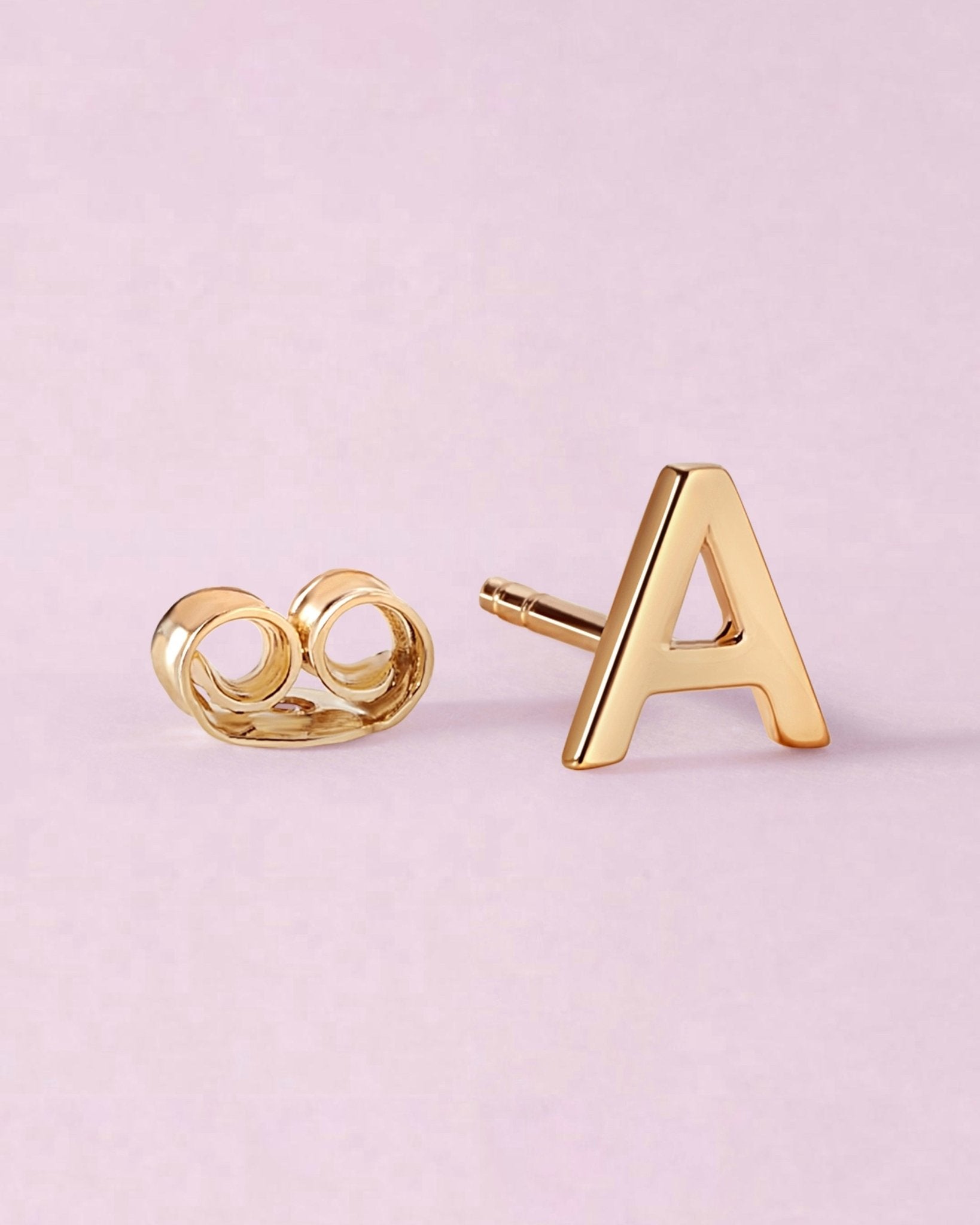 Solid Gold Initial Studs - Sparkle Society