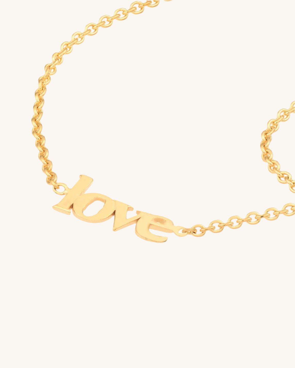 Solid Gold Love Bolo Bracelet - Sparkle Society