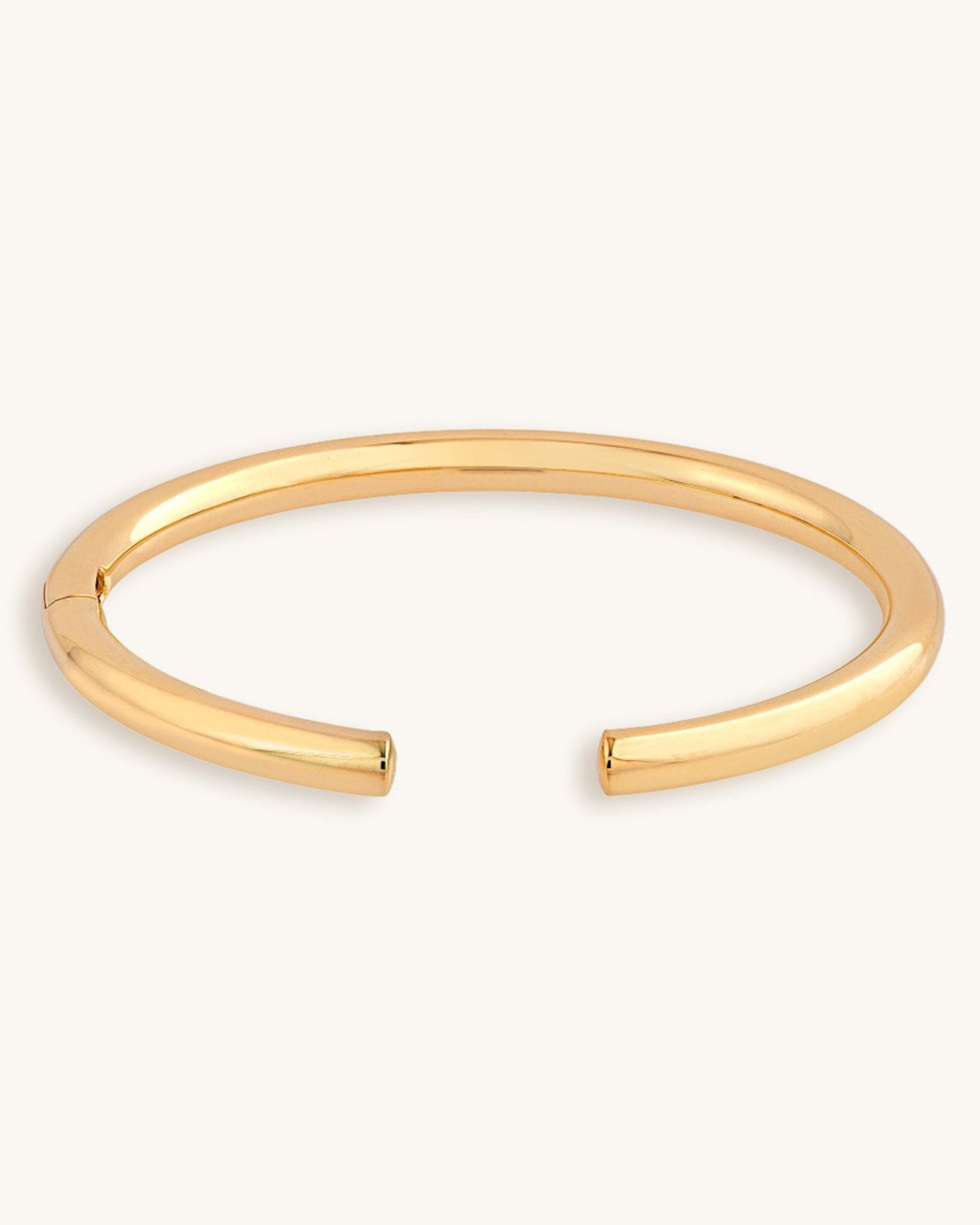 Solid Gold Open Bangle - Sparkle Society