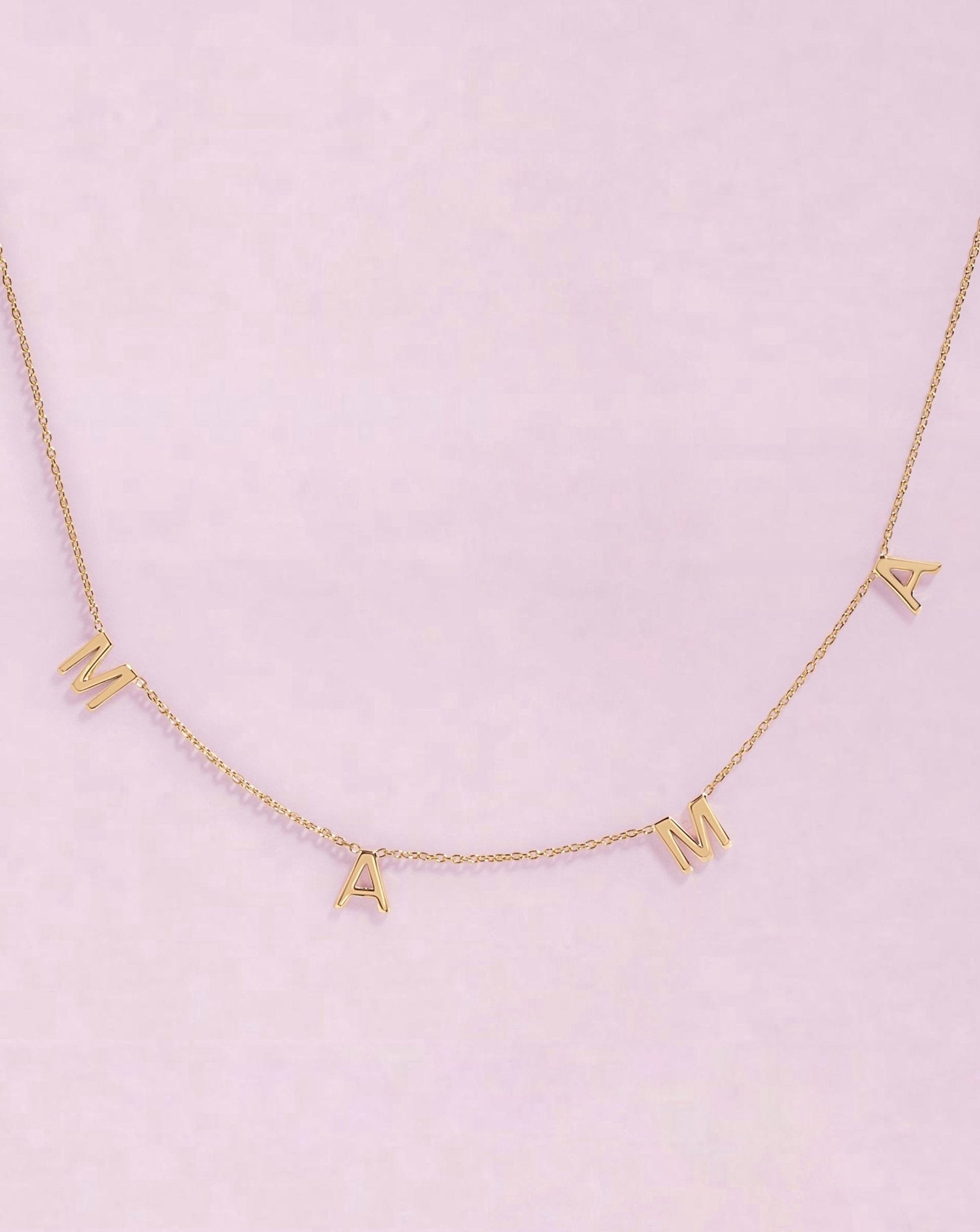 Spaced Gold Initials Necklace - Sparkle Society