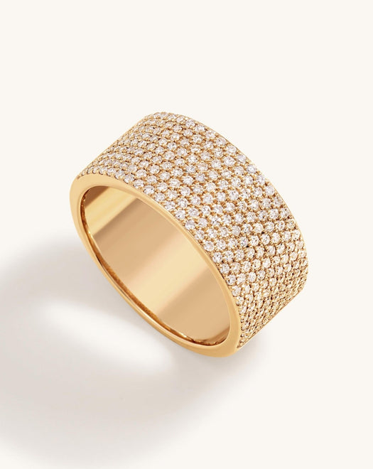 Statement Diamond Cigar Band Ring - Sparkle Society