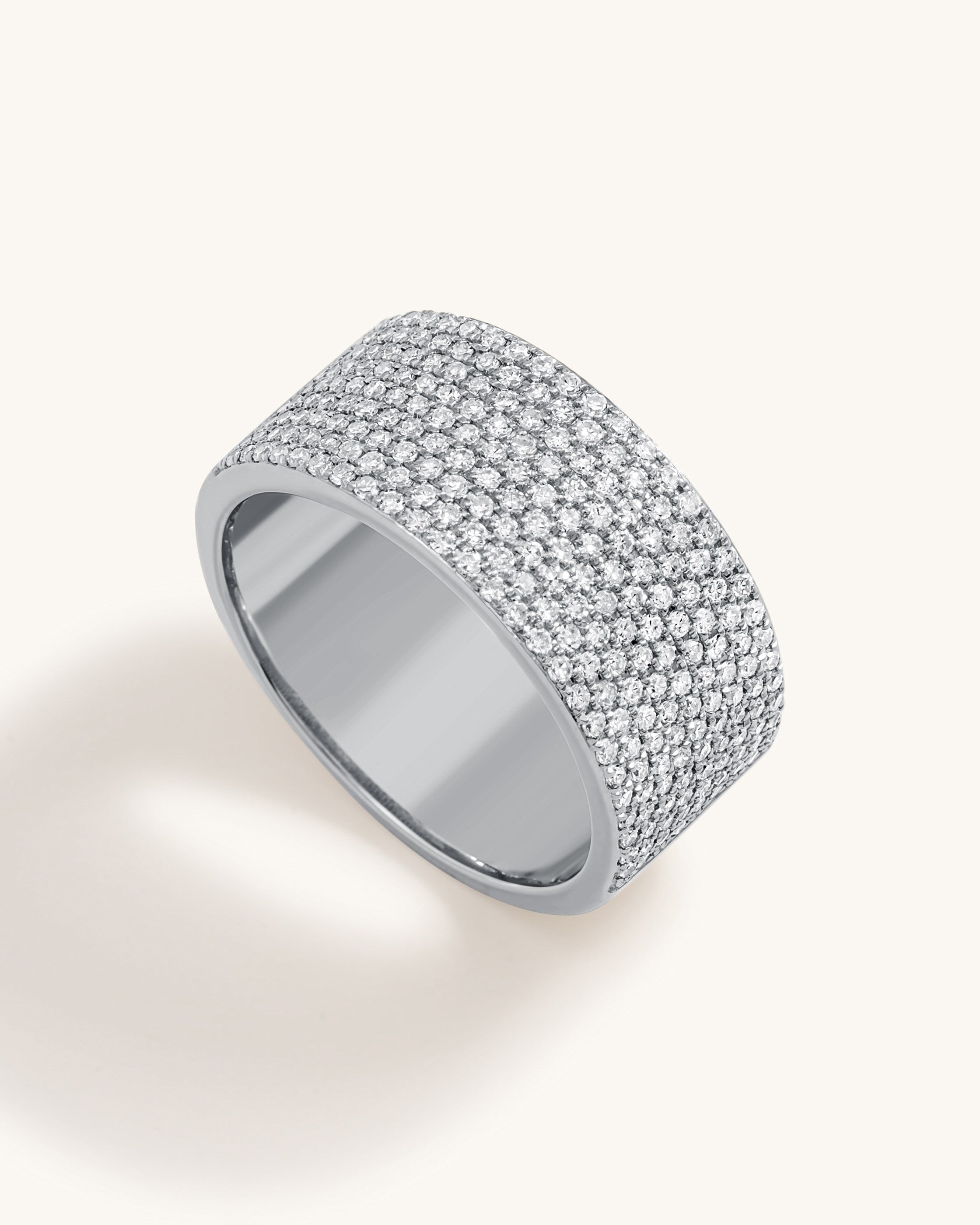 Diamond cigar hot sale band ring