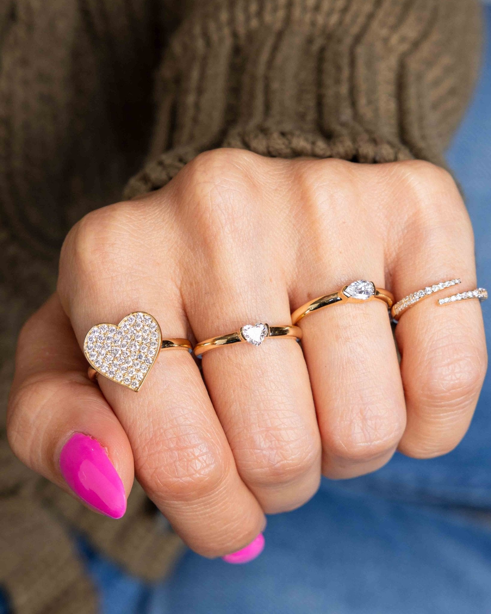 Statement Heart Ring - Sparkle Society