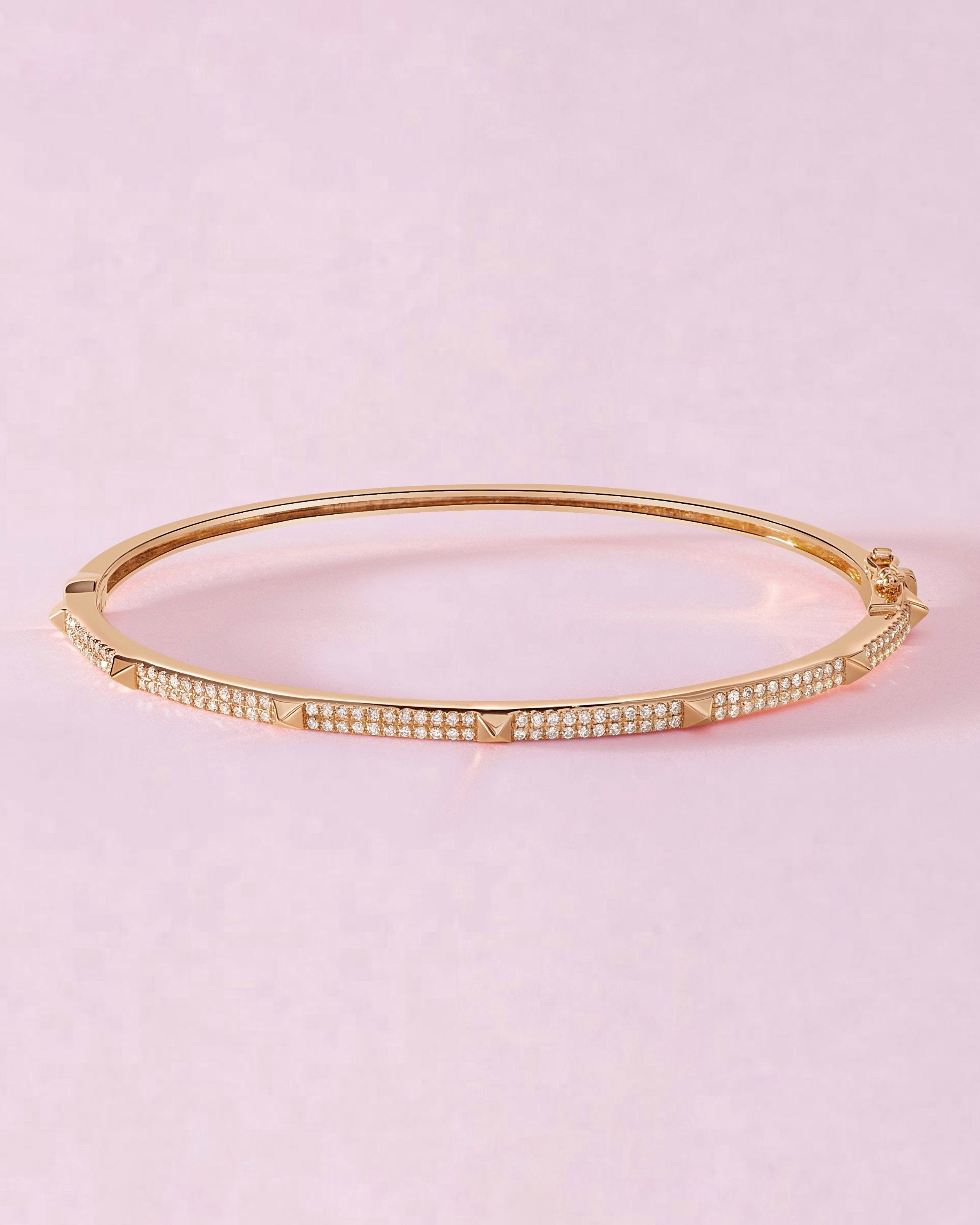 Thin Diamond And Spike Bangle - Sparkle Society