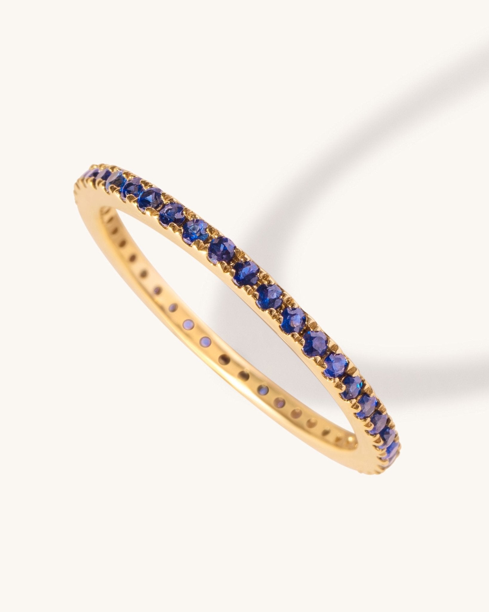 Thin Gemstone Eternity Band Ring - Sparkle Society