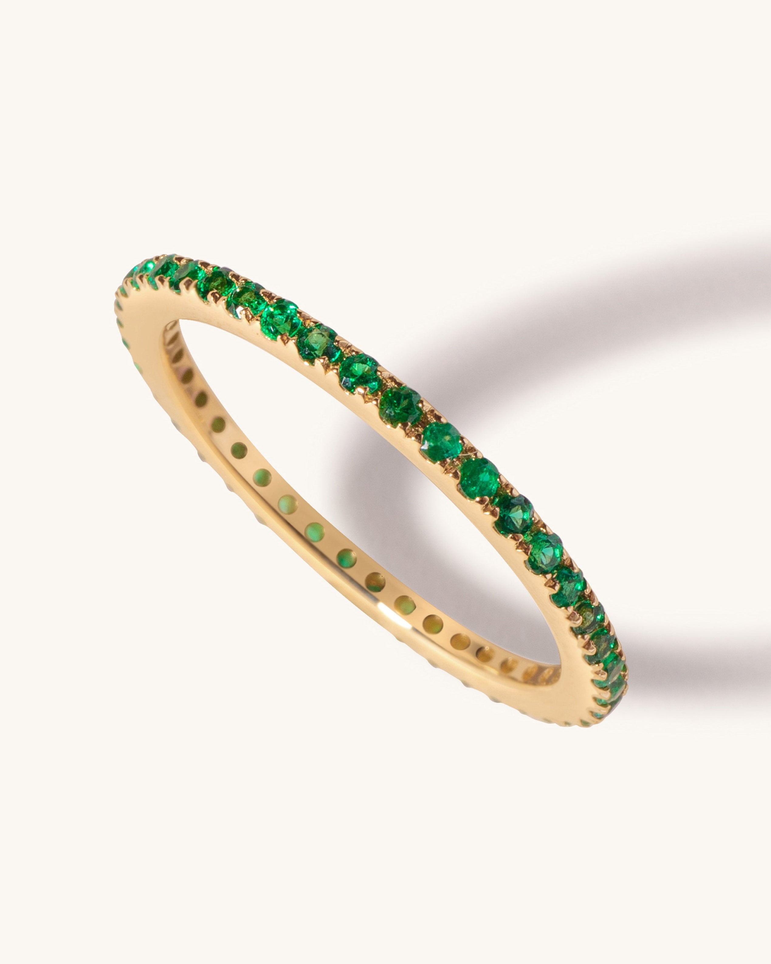 Thin Gemstone Eternity Band Ring - Sparkle Society