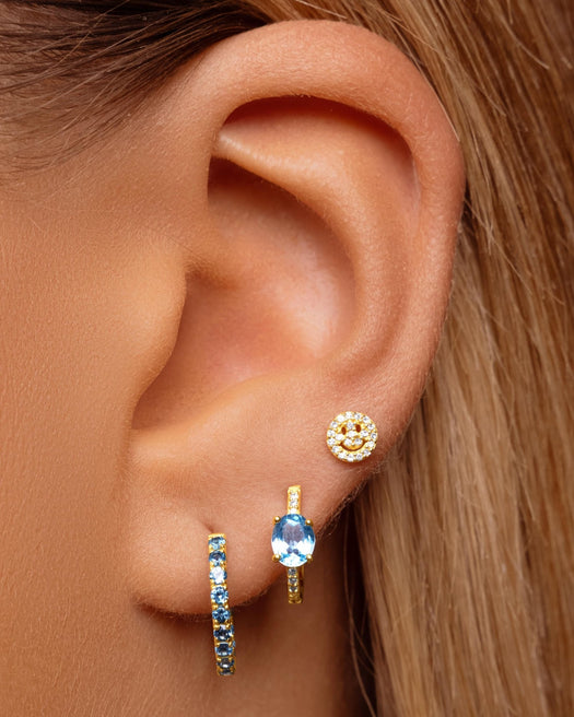 Tiny Diamond Pave Smiley Face Studs - Sparkle Society