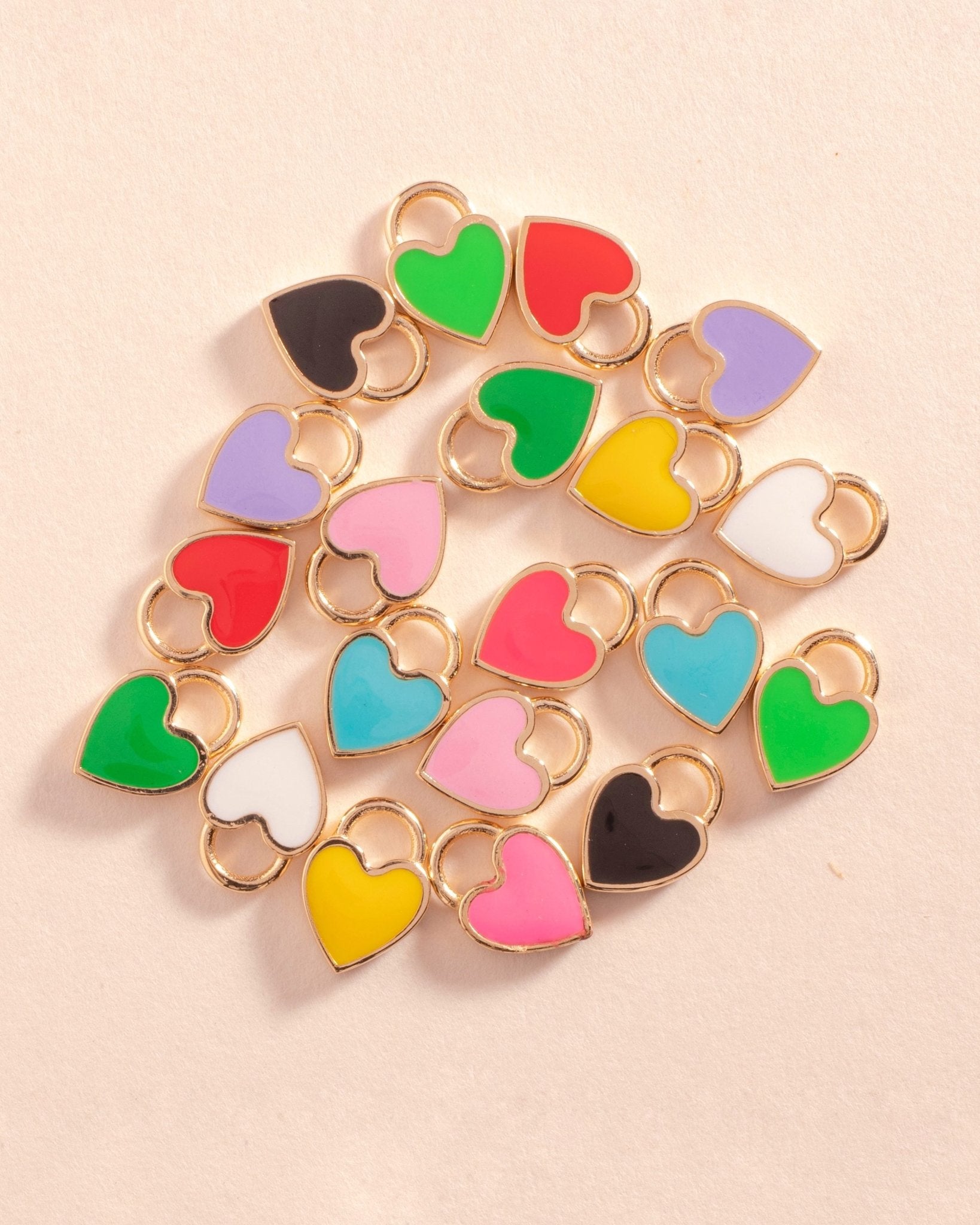 Tiny Enamel Heart Earring Charm - Sparkle Society