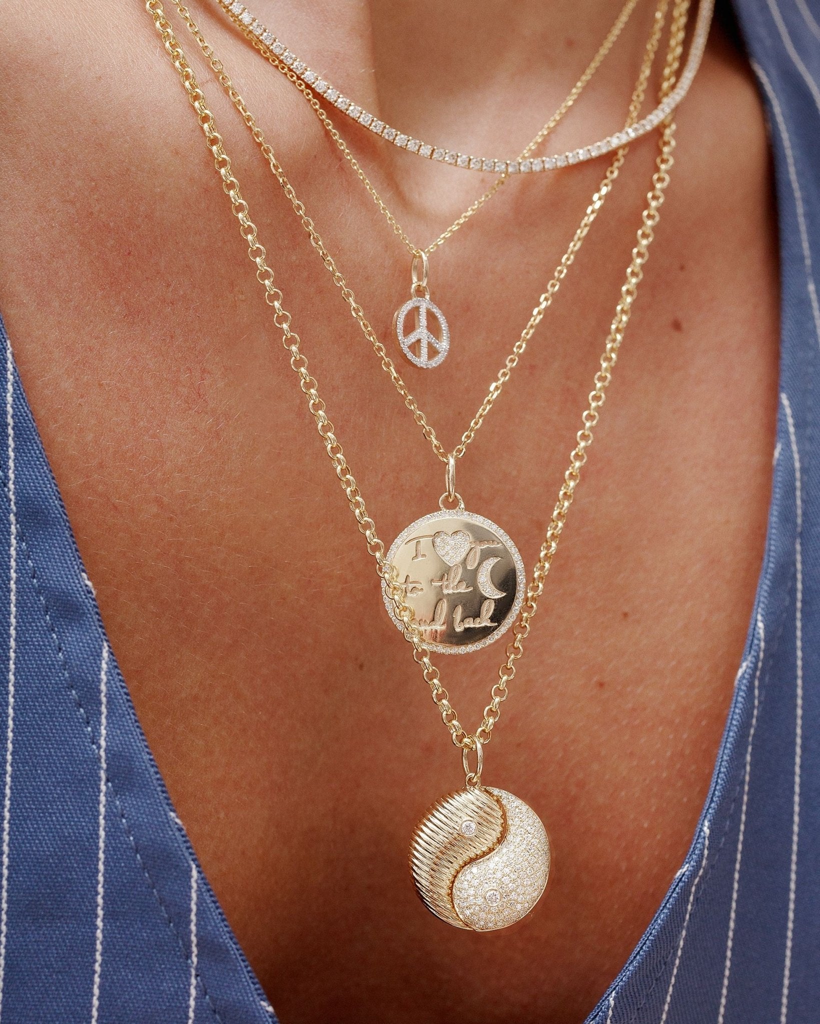 To the Moon and Back Necklace Charm - Sparkle Society