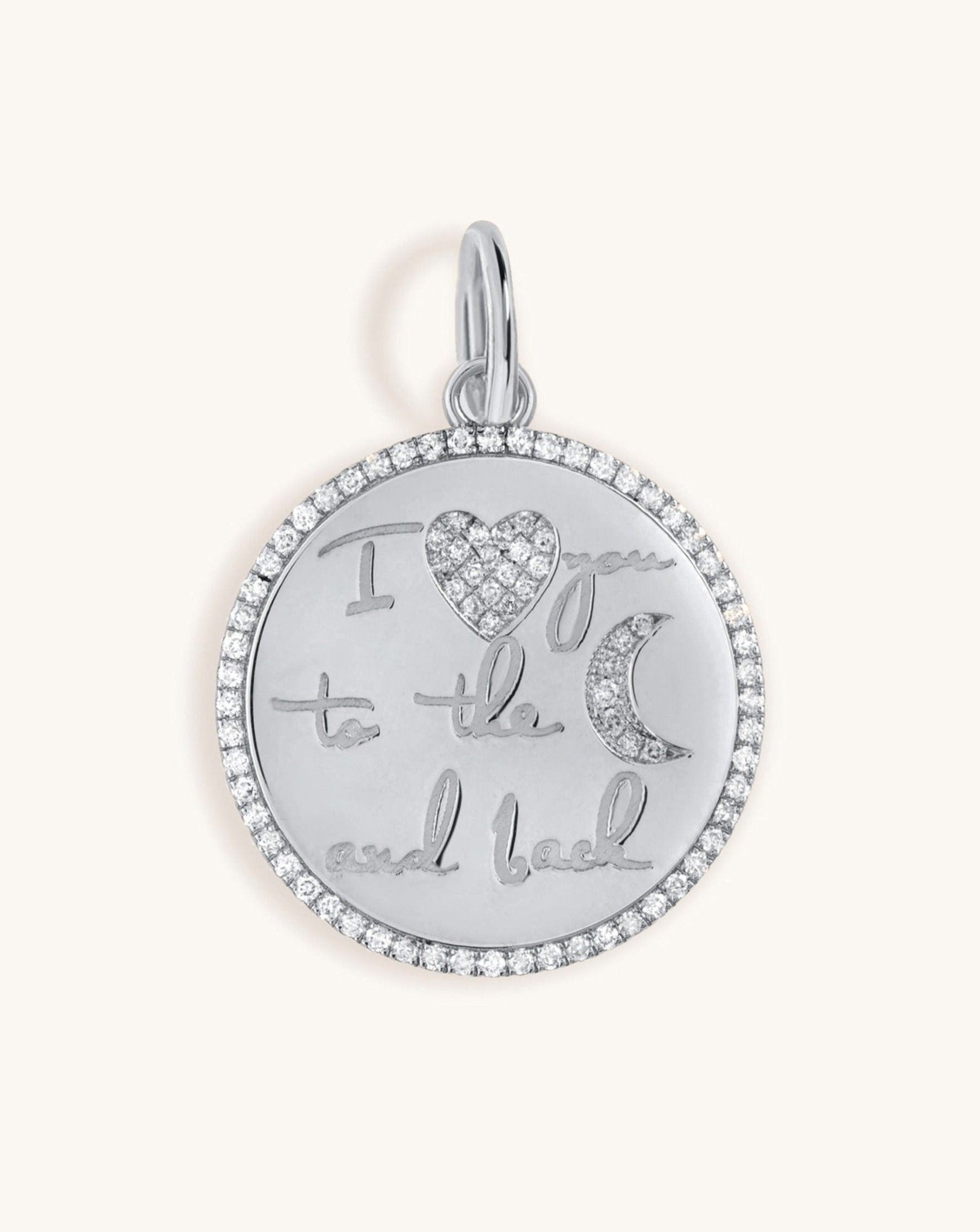 To the Moon and Back Necklace Charm - Sparkle Society