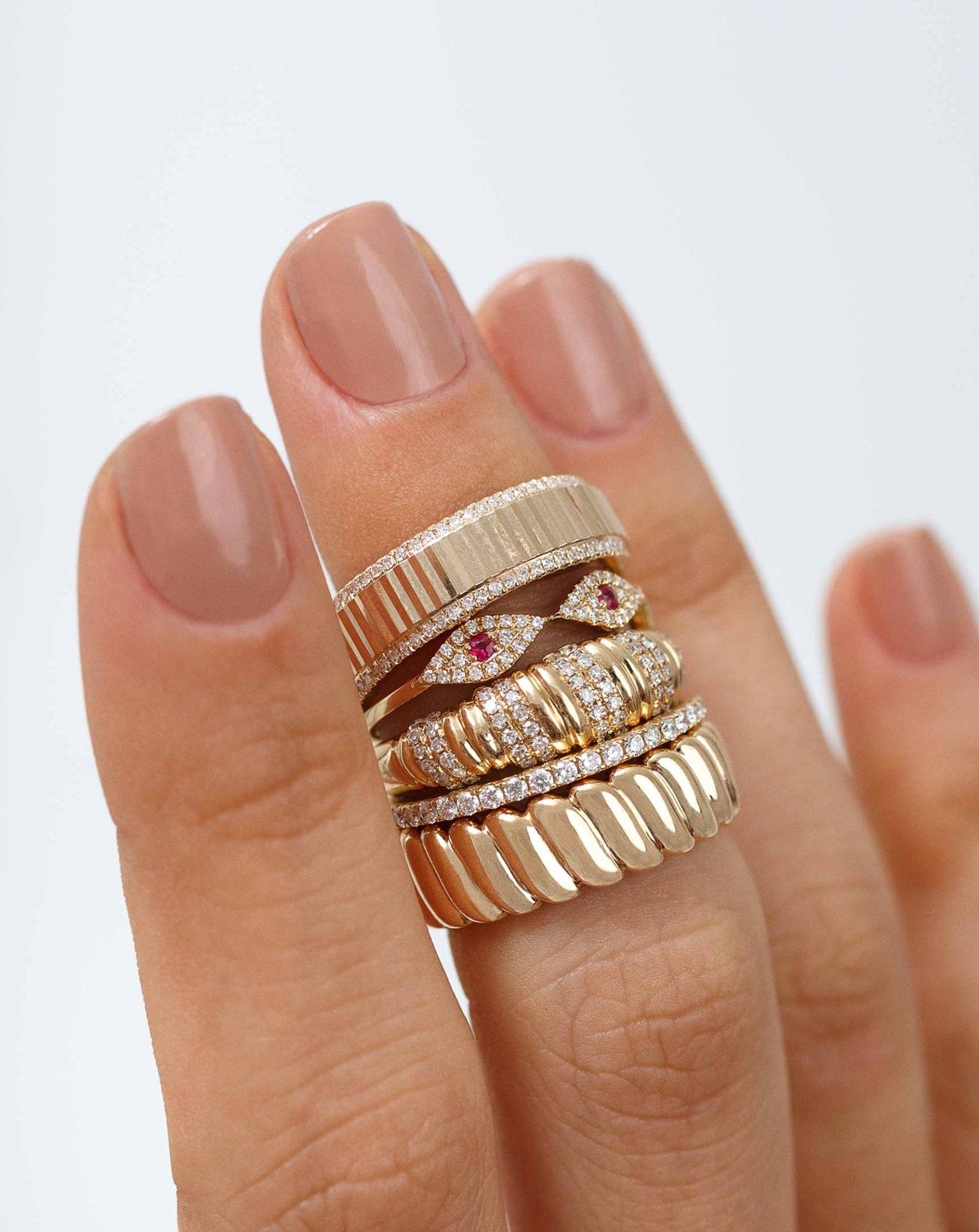 Triple Pave Evil Eye Ring - Sparkle Society