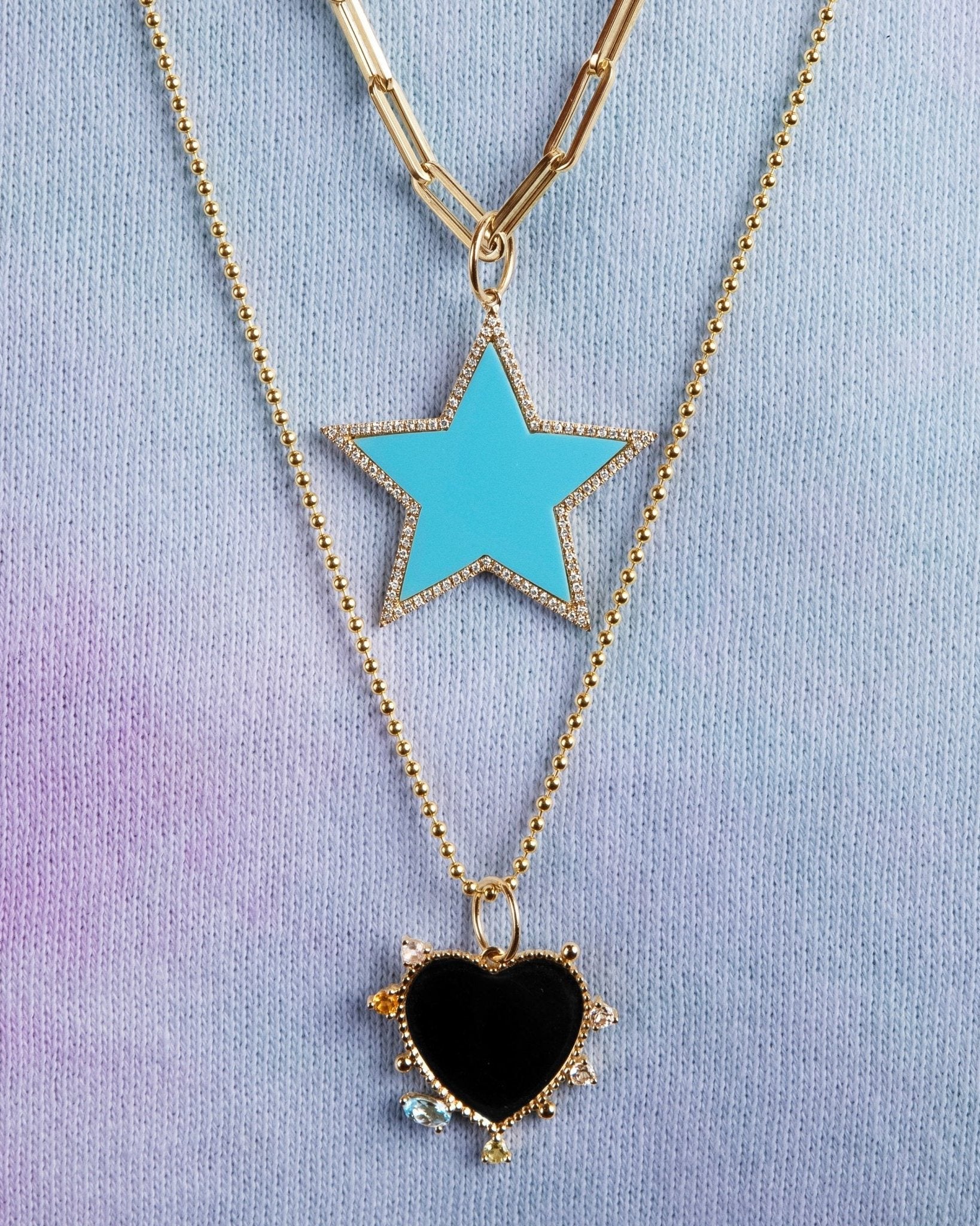 Turquoise Star Necklace Charm - Sparkle Society