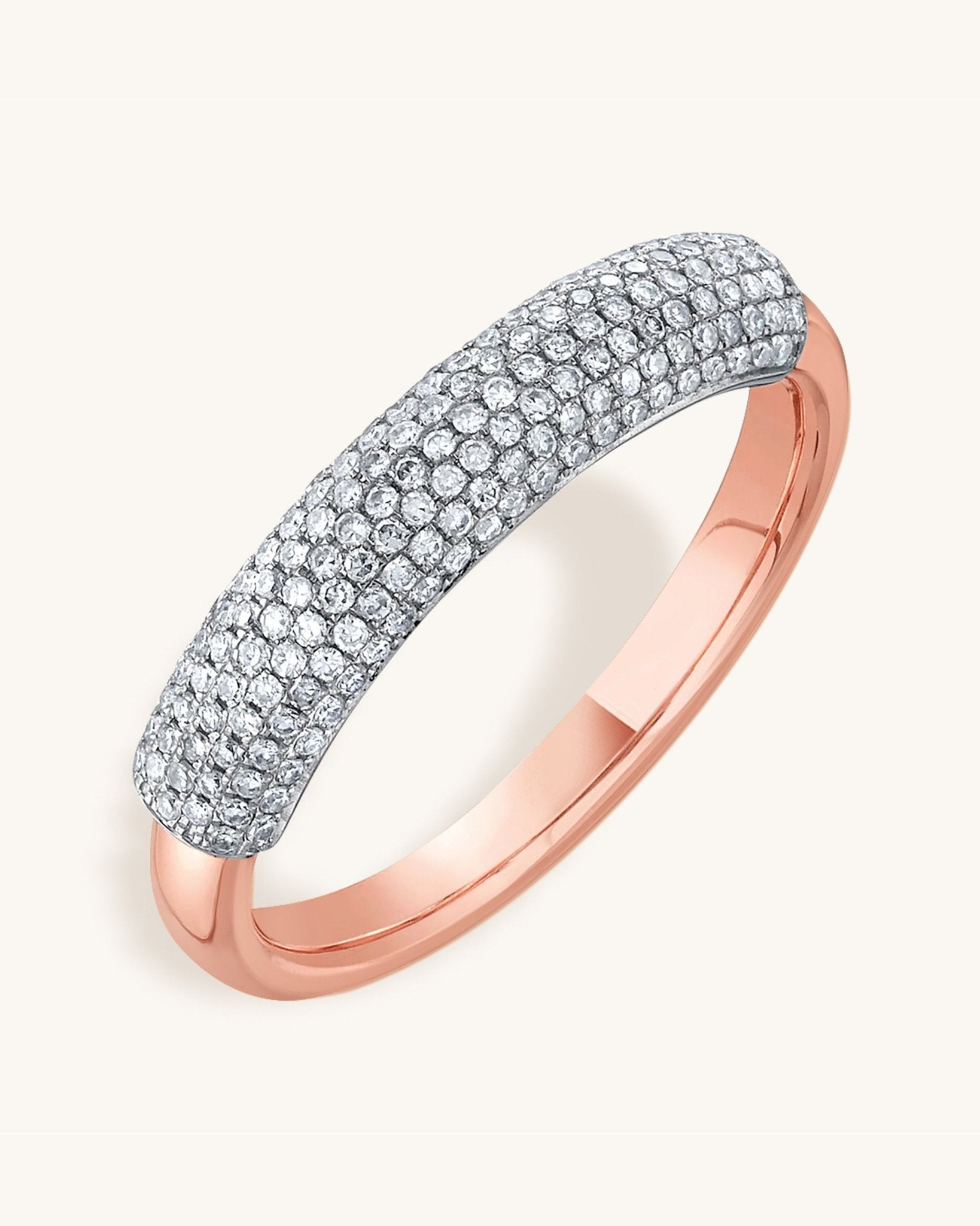 Two Tone Chunky Diamond Ring - Sparkle Society