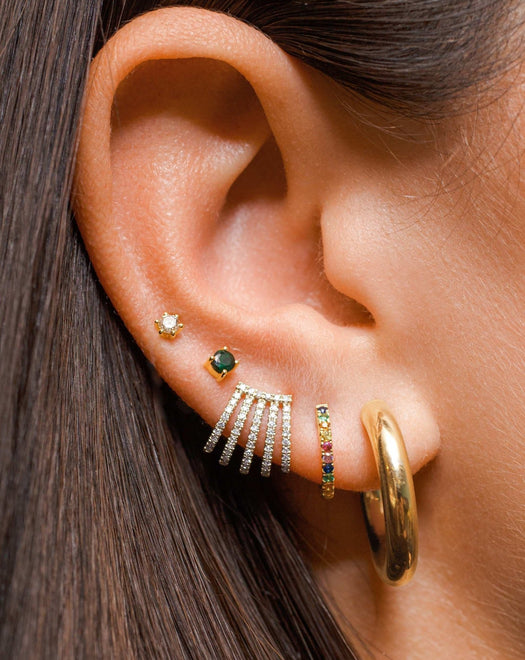 Wide Hollow Gold Tube Hoops - Sparkle Society