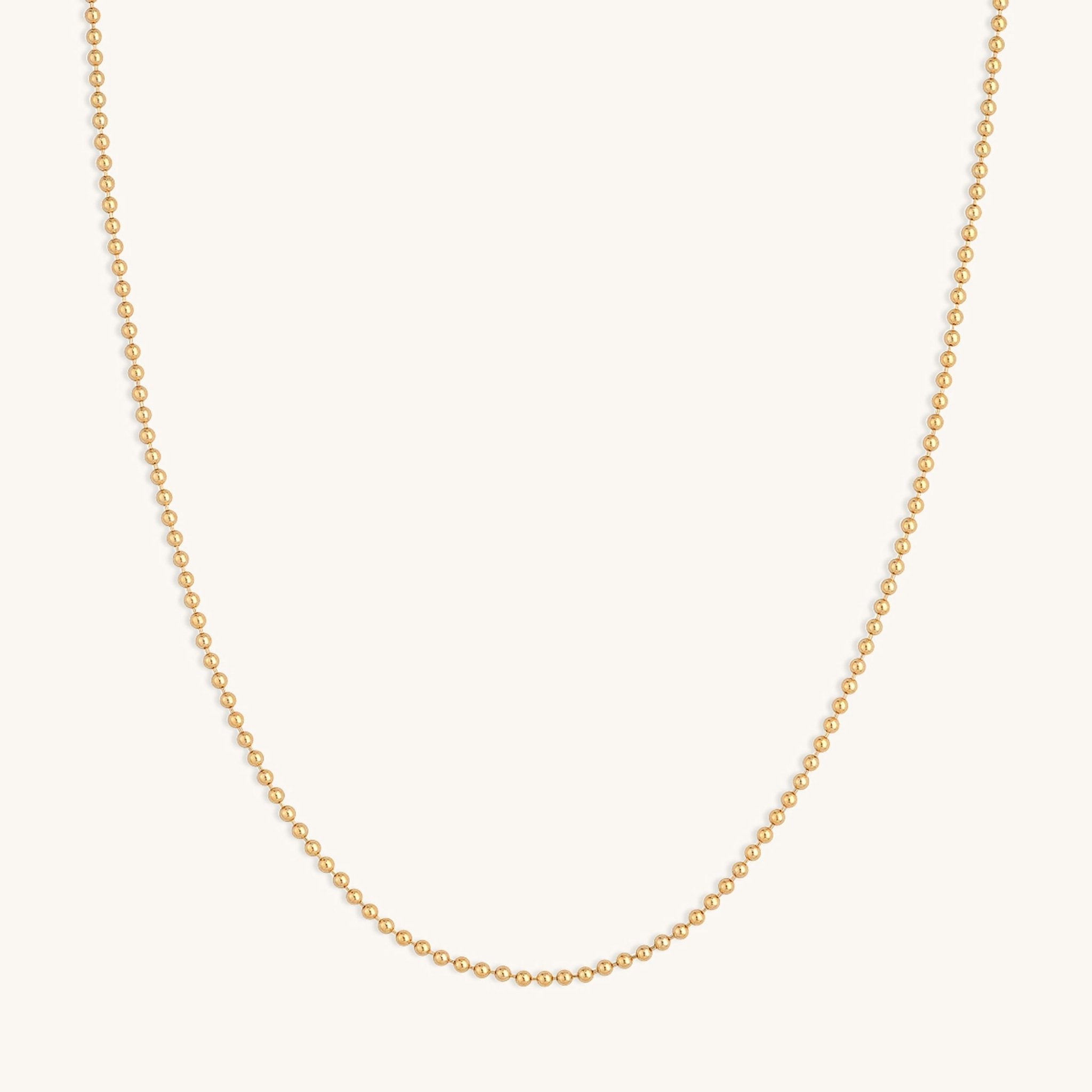 2.0mm Solid Gold Bead Chain | Sparkle Society