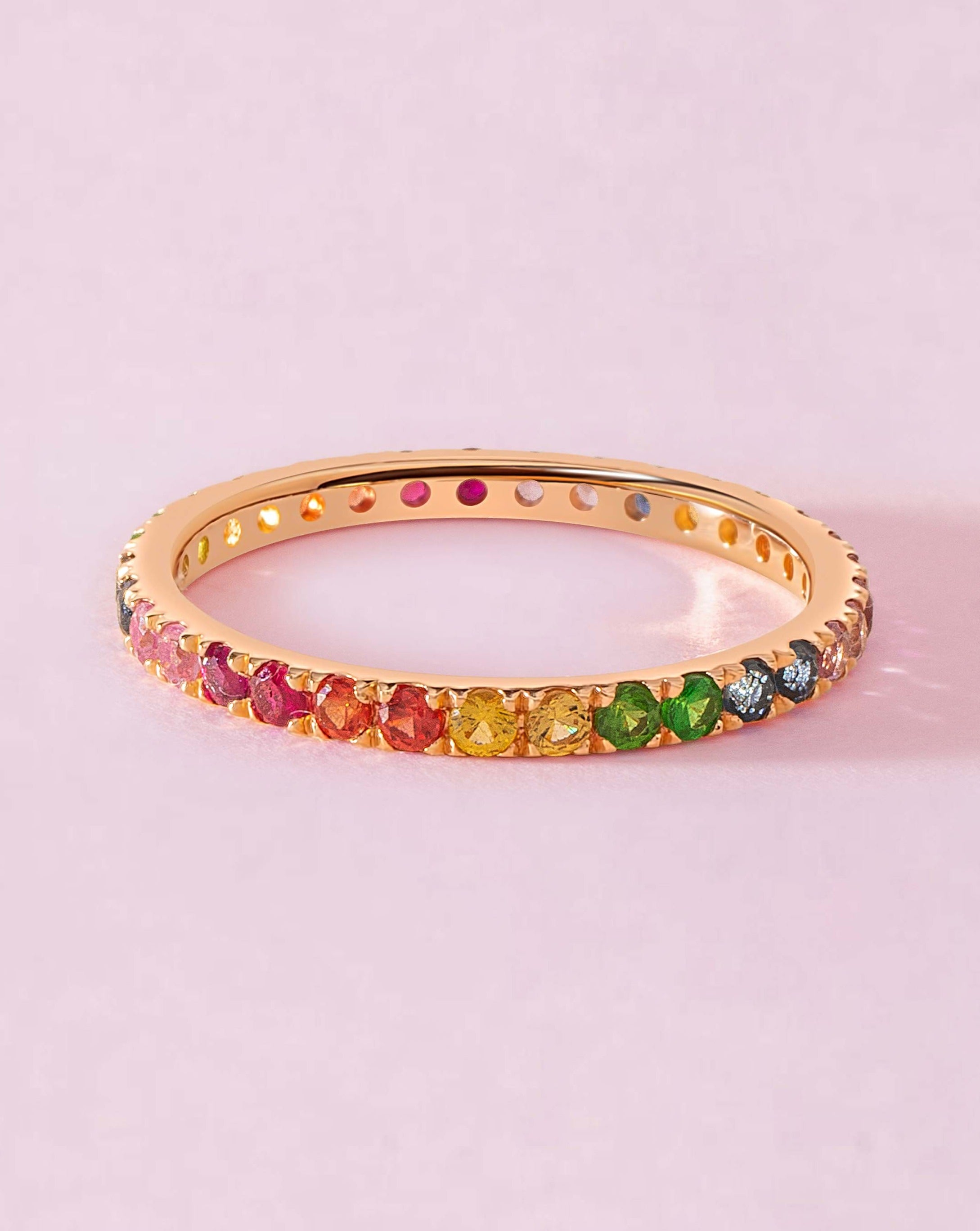 Perfect Rainbow Eternity Band Ring - Sparkle Society