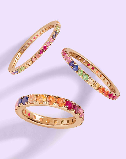 Jumbo Rainbow Eternity Band - Sparkle Society