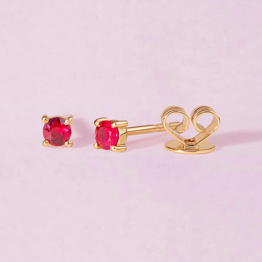 Single Birthstone Prong Studs - Sparkle Society