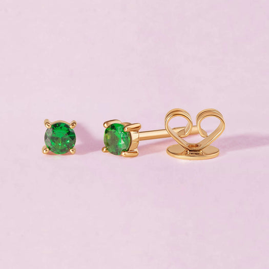 Single Birthstone Prong Studs - Sparkle Society