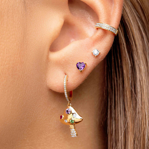 Single Birthstone Prong Studs - Sparkle Society