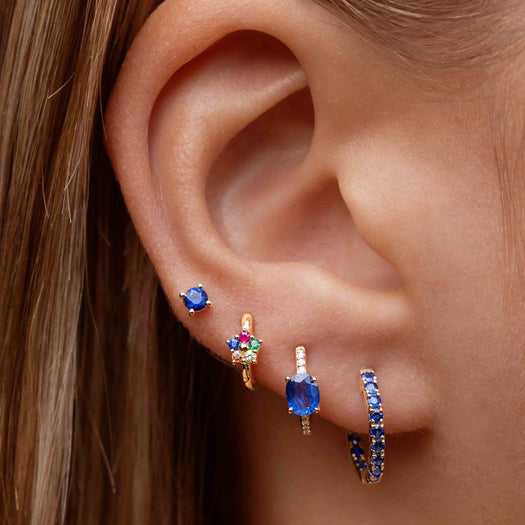 Single Birthstone Prong Studs - Sparkle Society