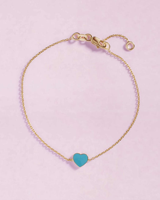 Delicate Enamel Heart Bracelet - Sparkle Society