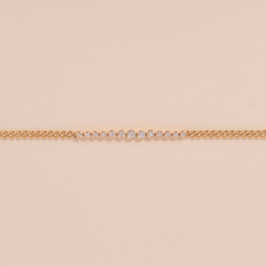 Diamond Bezel Cuban Link Bracelet - Sparkle Society