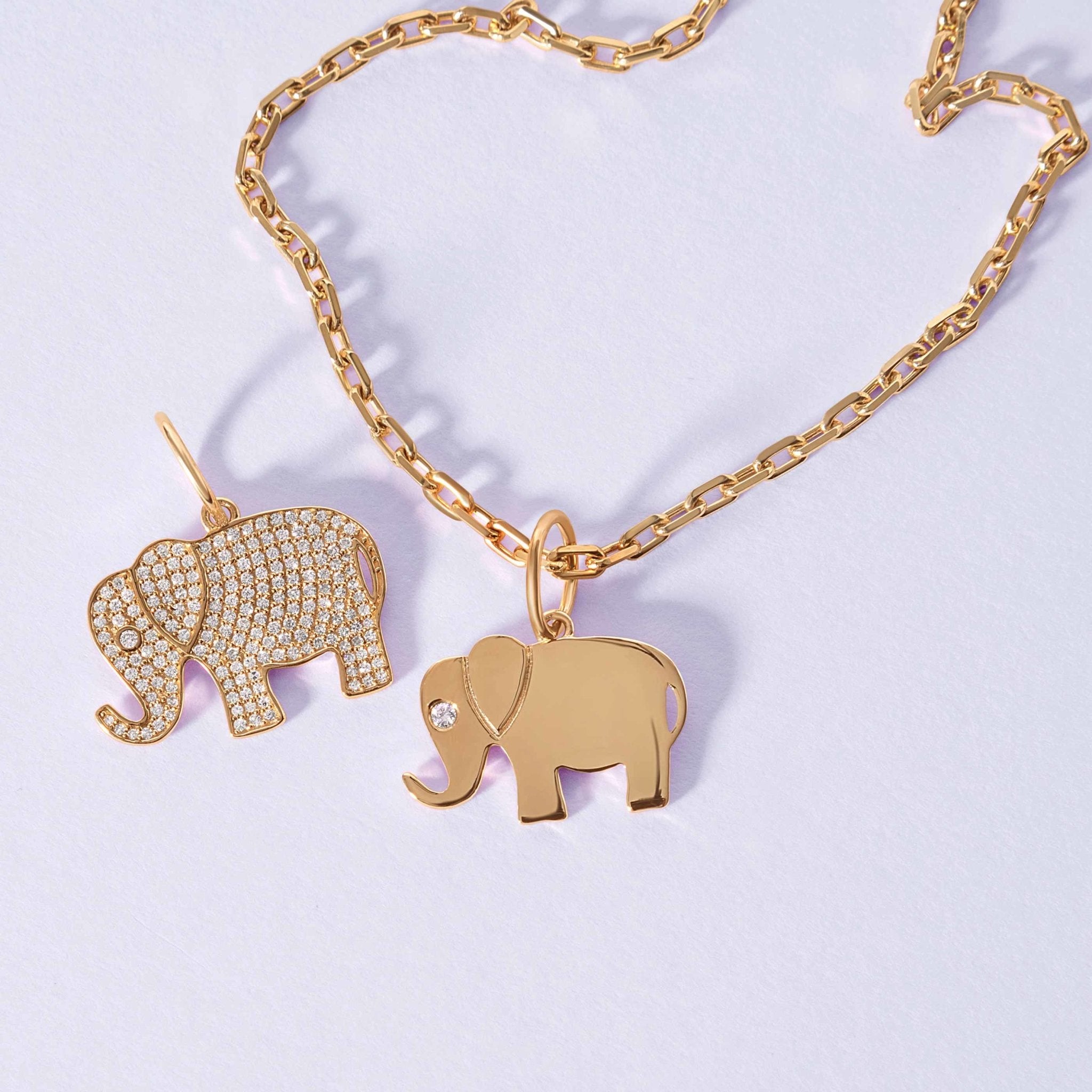 Cute elephant charm Sterling silver pendant earring set at ₹2550 | Azilaa