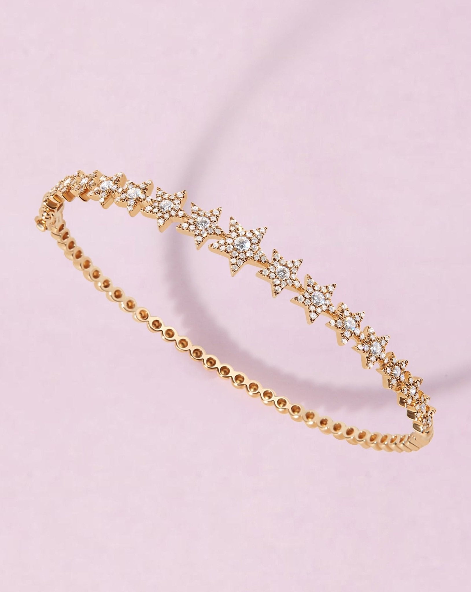 Diamond Graduated Star Bangle - Sparkle Society