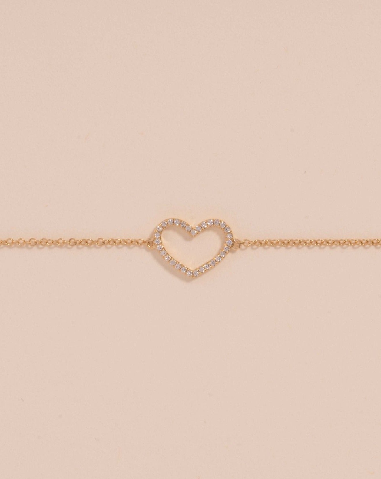 Diamond Open Heart Bracelet - Sparkle Society