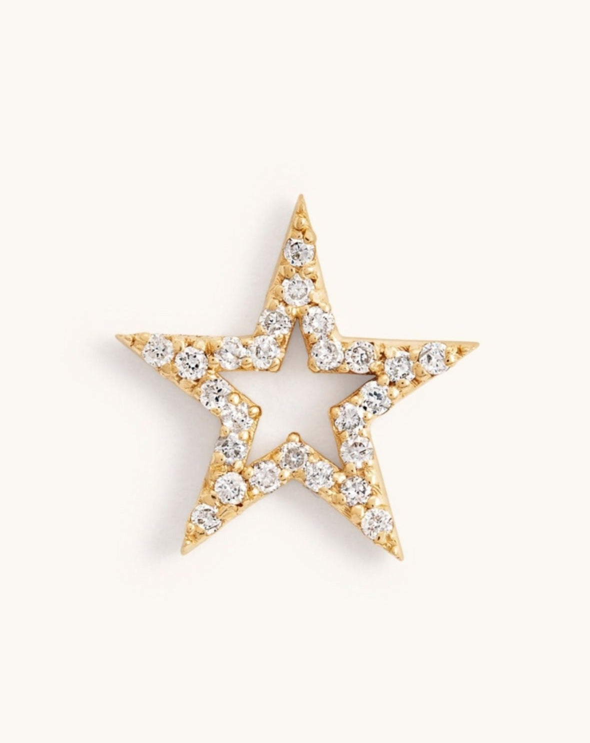 Diamond Open Star Necklace Charm - Sparkle Society