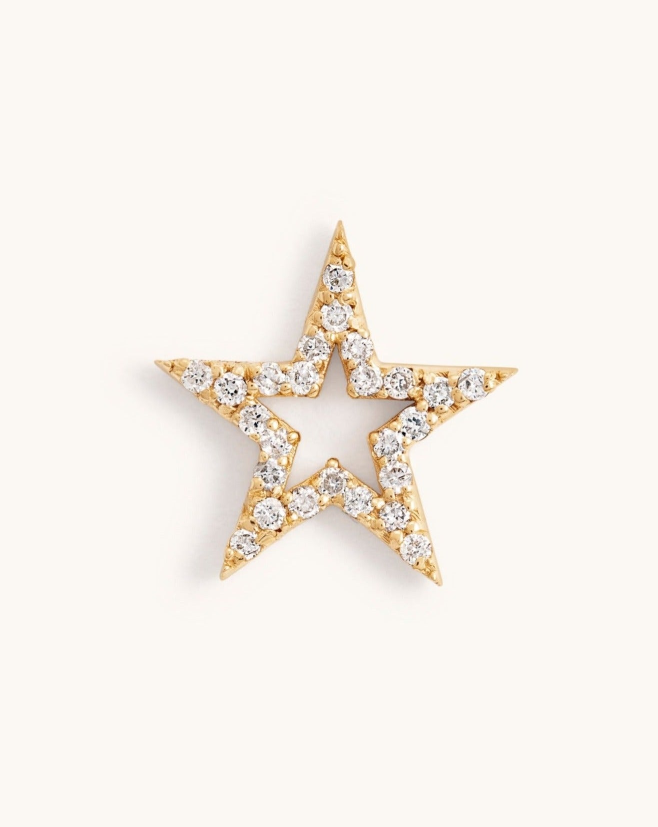 Diamond Open Star Necklace Charm - Sparkle Society