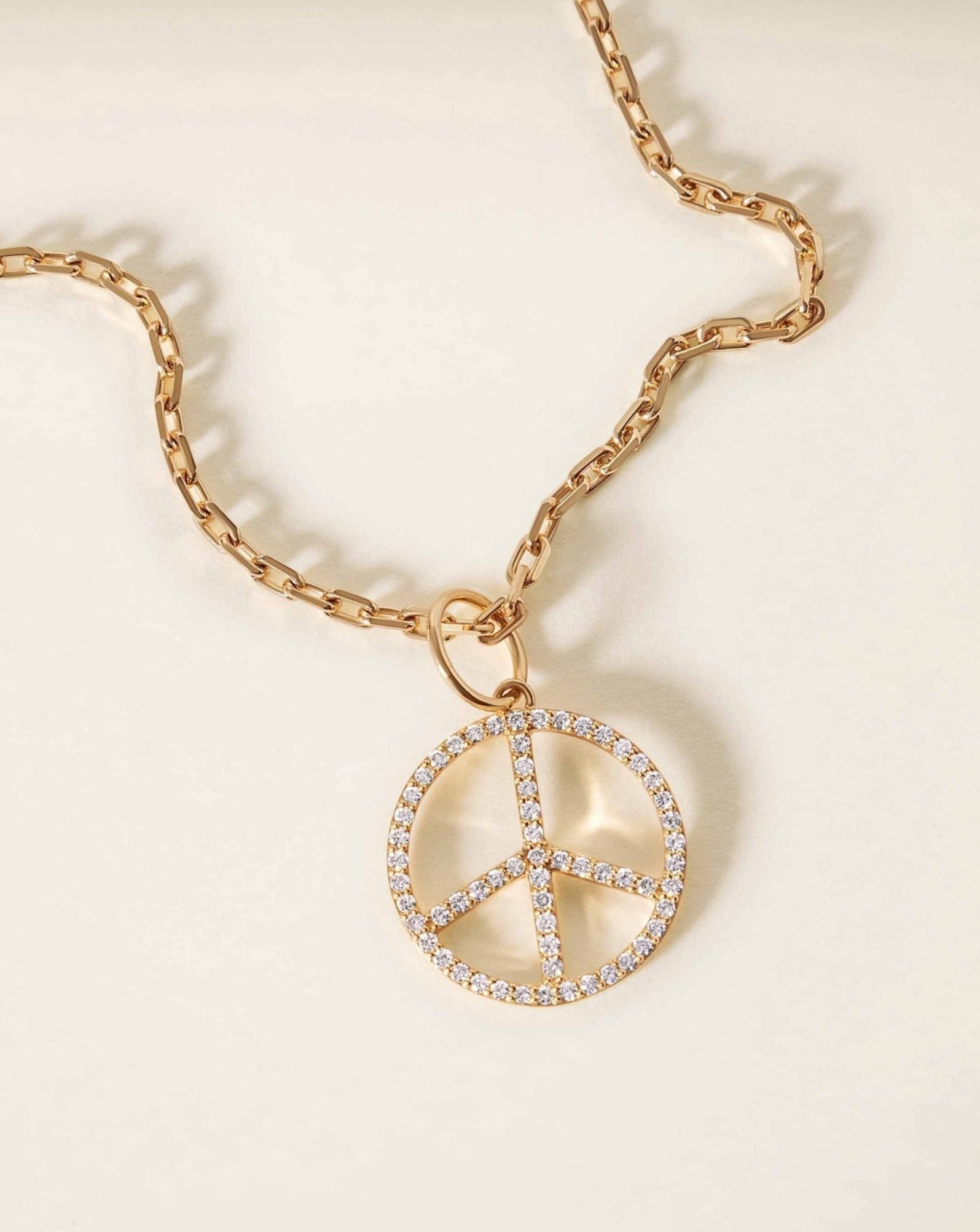 Peace Sign Necklace Charm - Sparkle Society