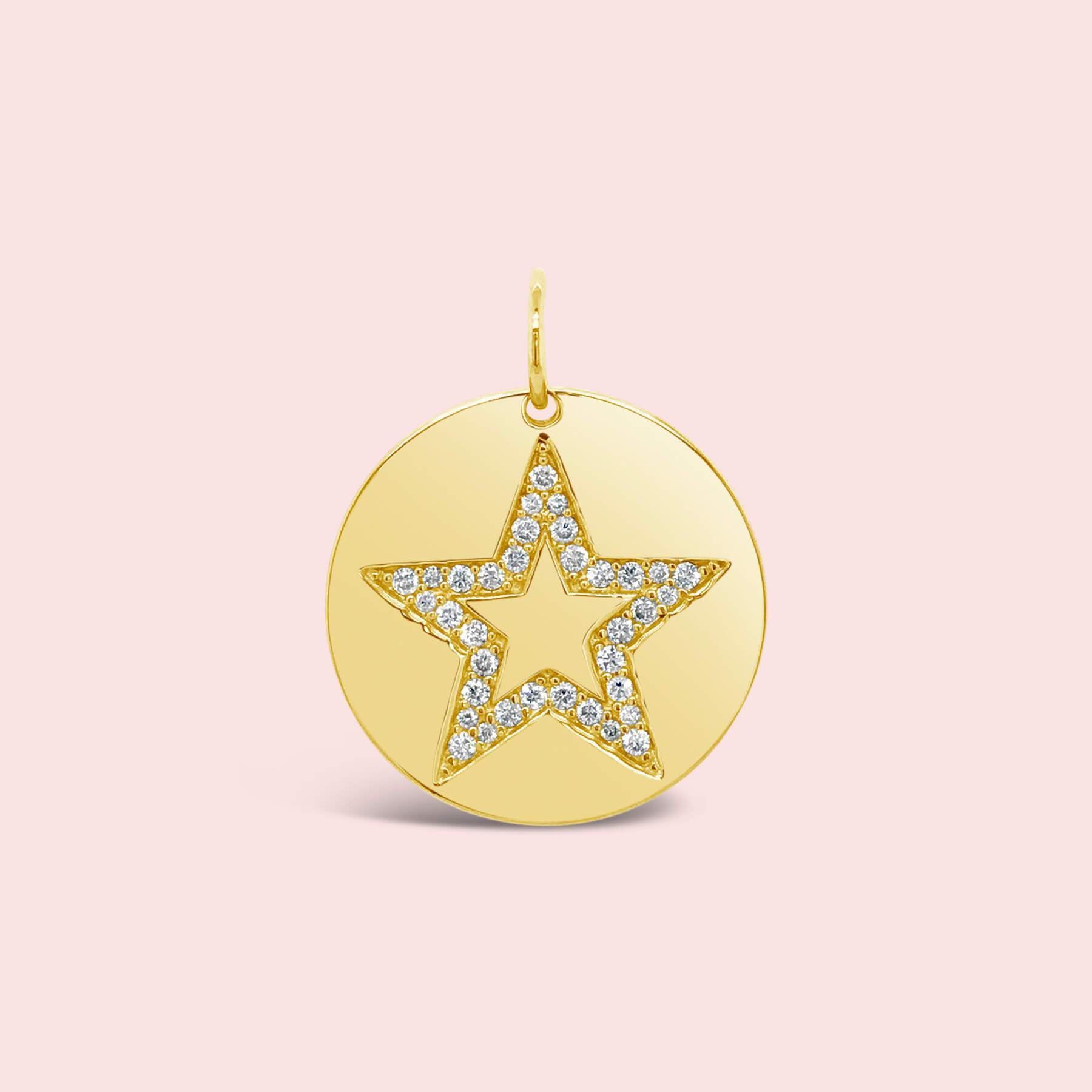 Pave Star Necklace Charm - Eleonora Beracasa